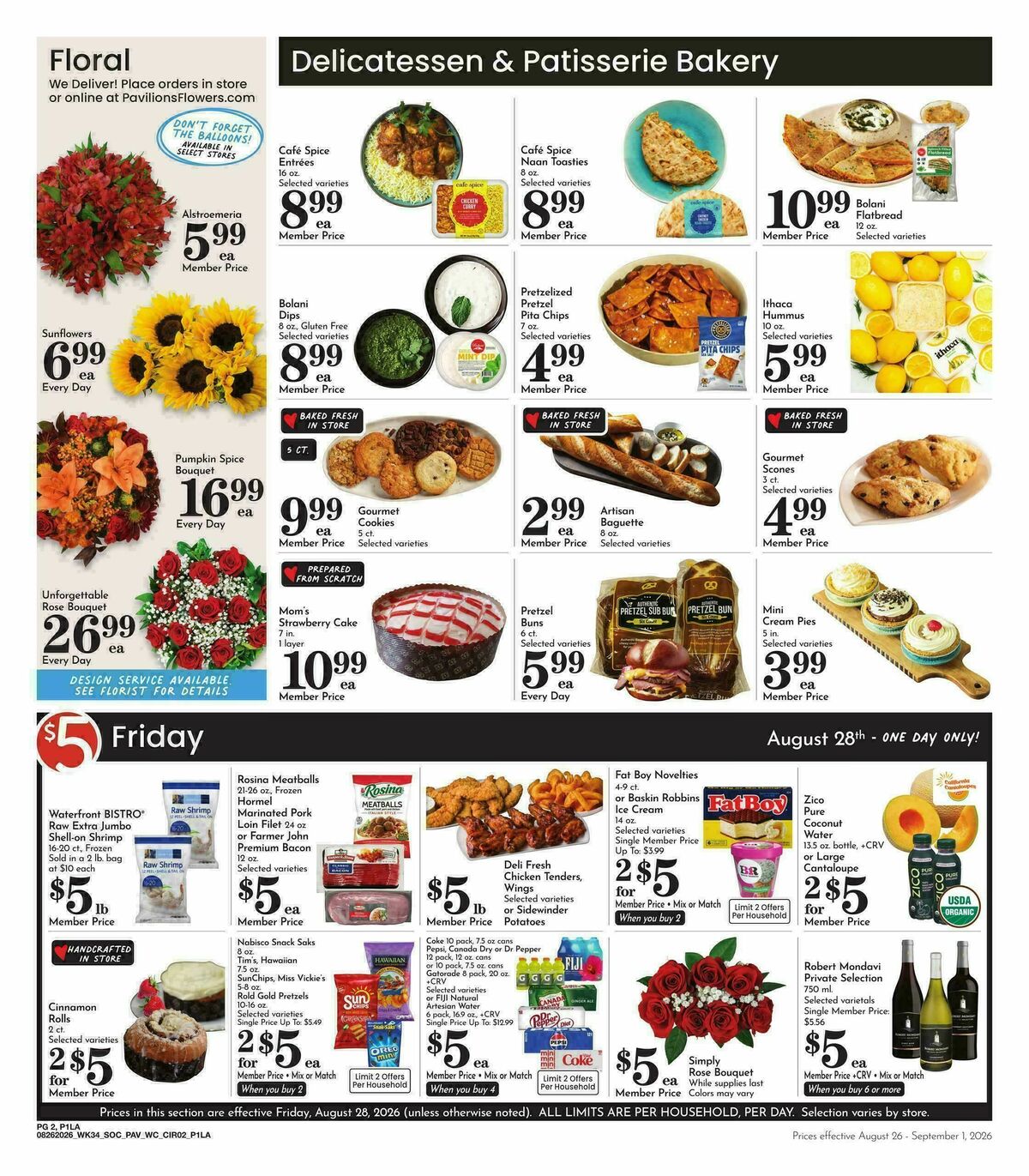 Pavilions Weekly Ad from August 26