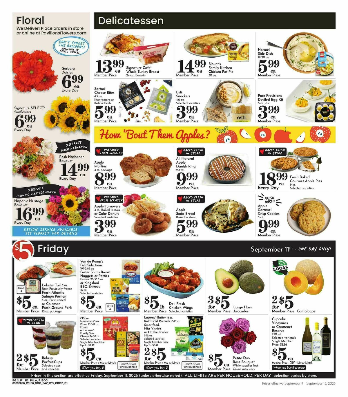 Pavilions Weekly Ad from September 9