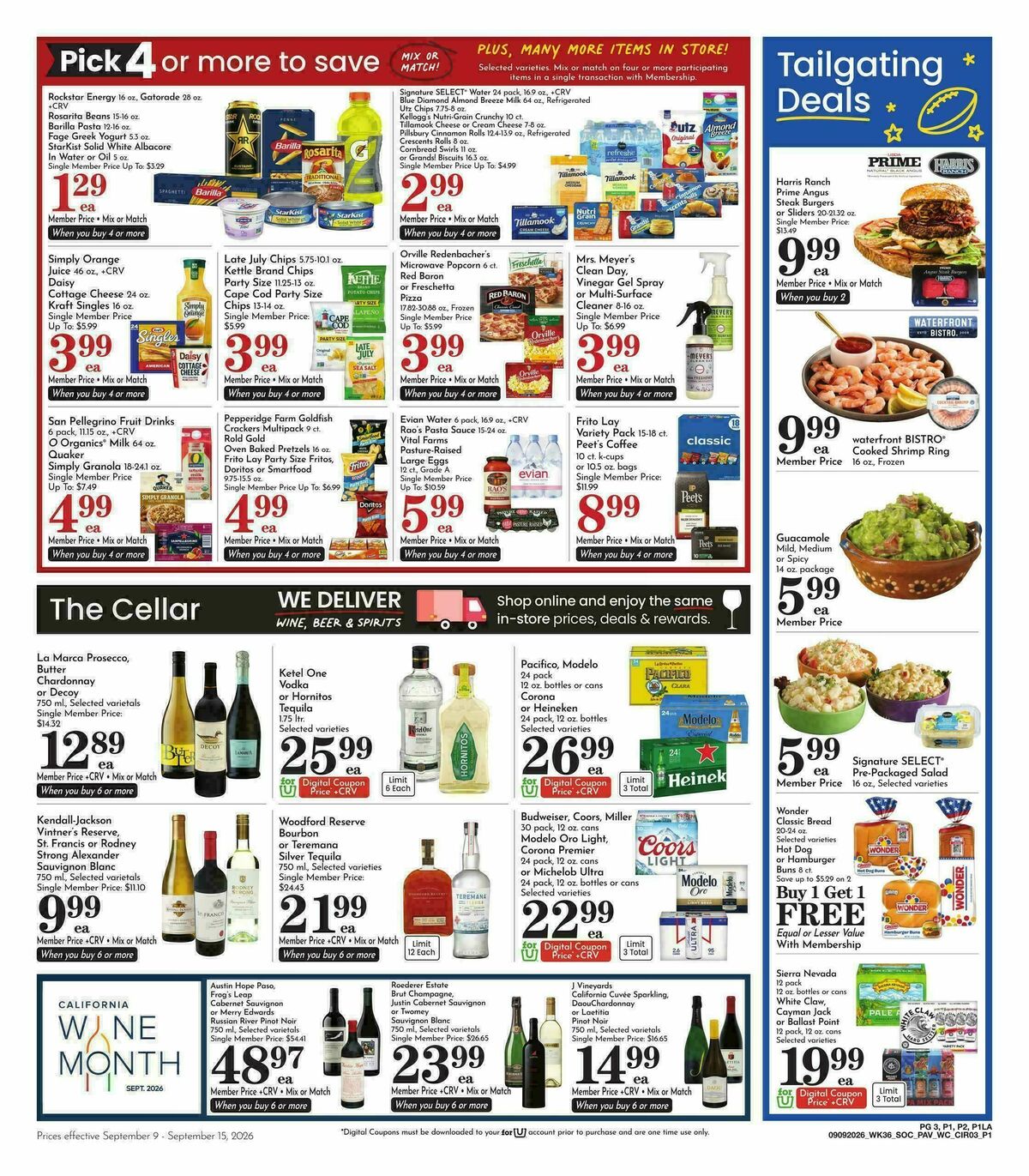 Pavilions Weekly Ad from September 9