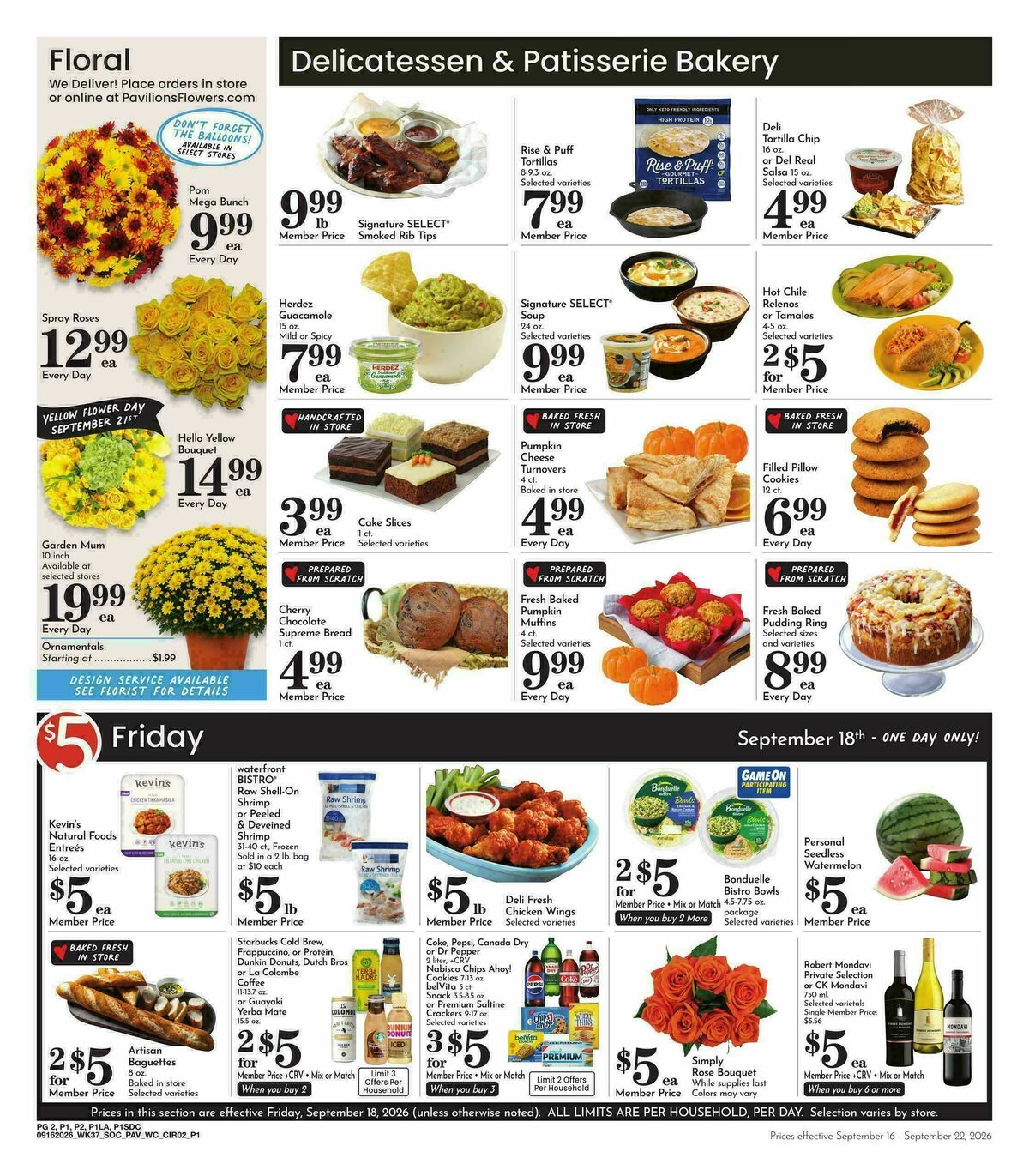 Pavilions Weekly Ad from September 16