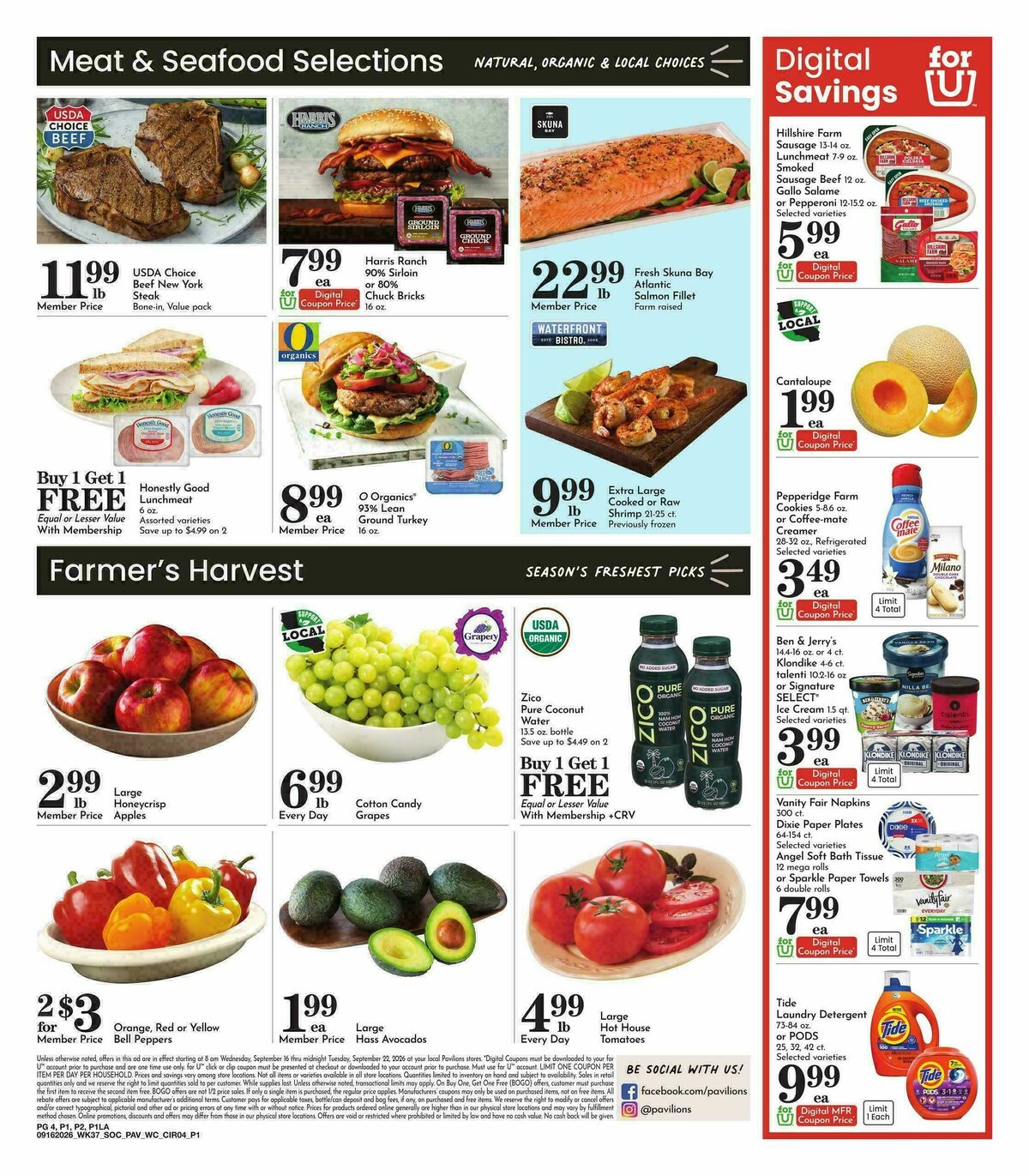 Pavilions Weekly Ad from September 16