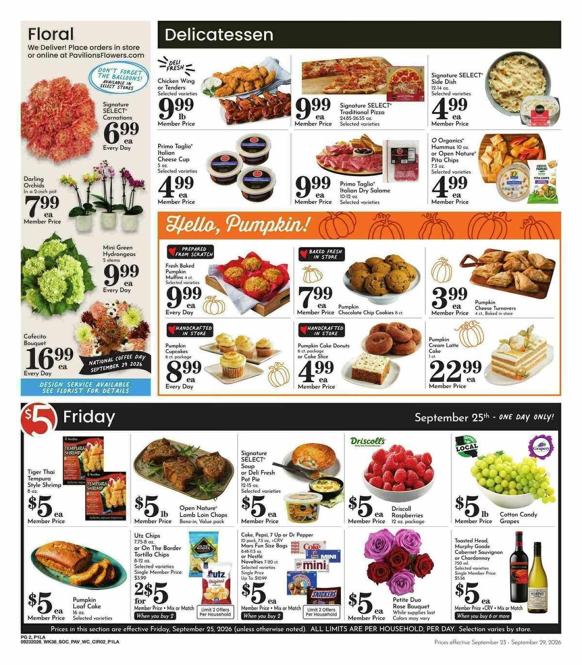 Pavilions Weekly Ad from September 23