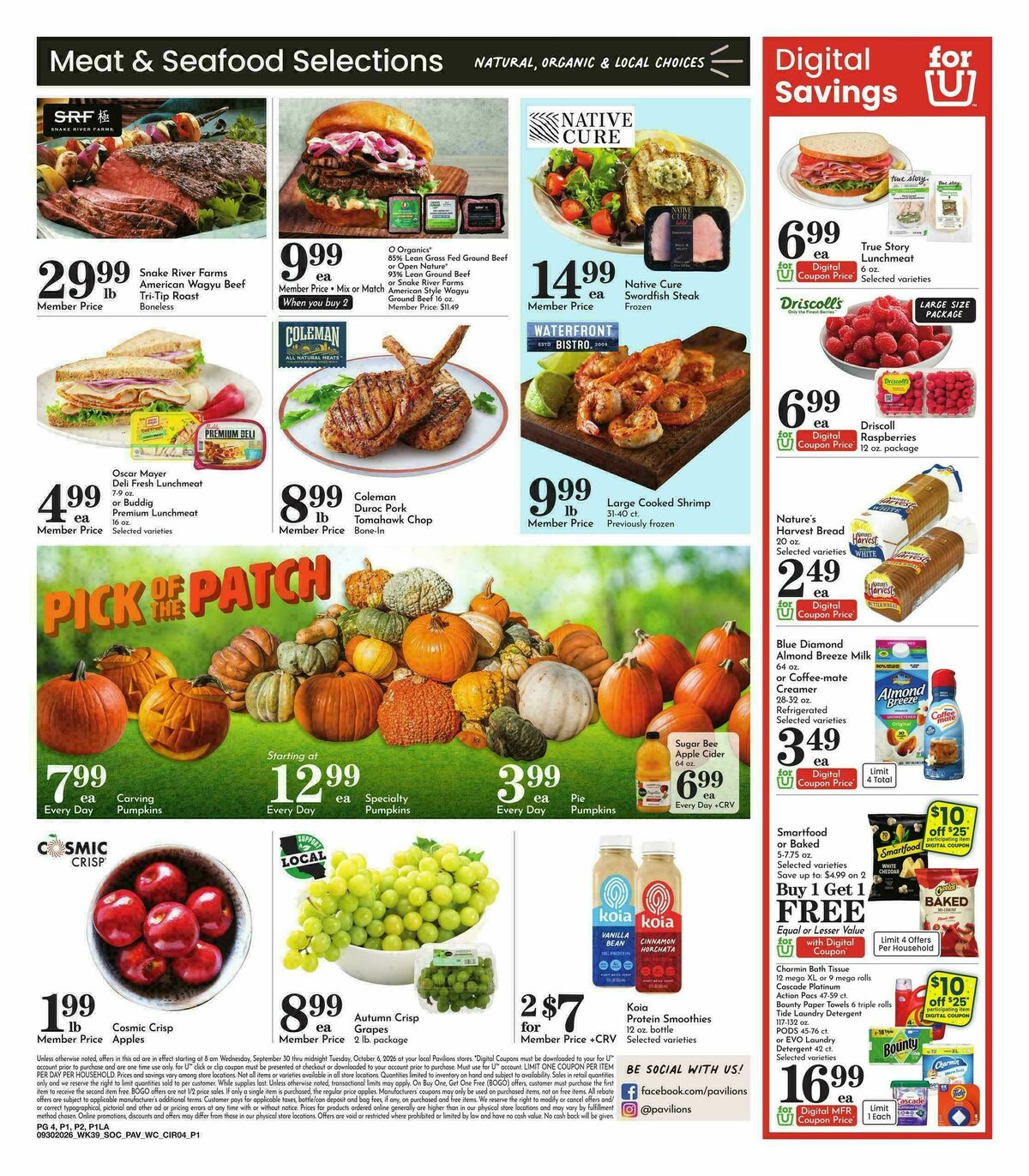 Pavilions Weekly Ad from September 30