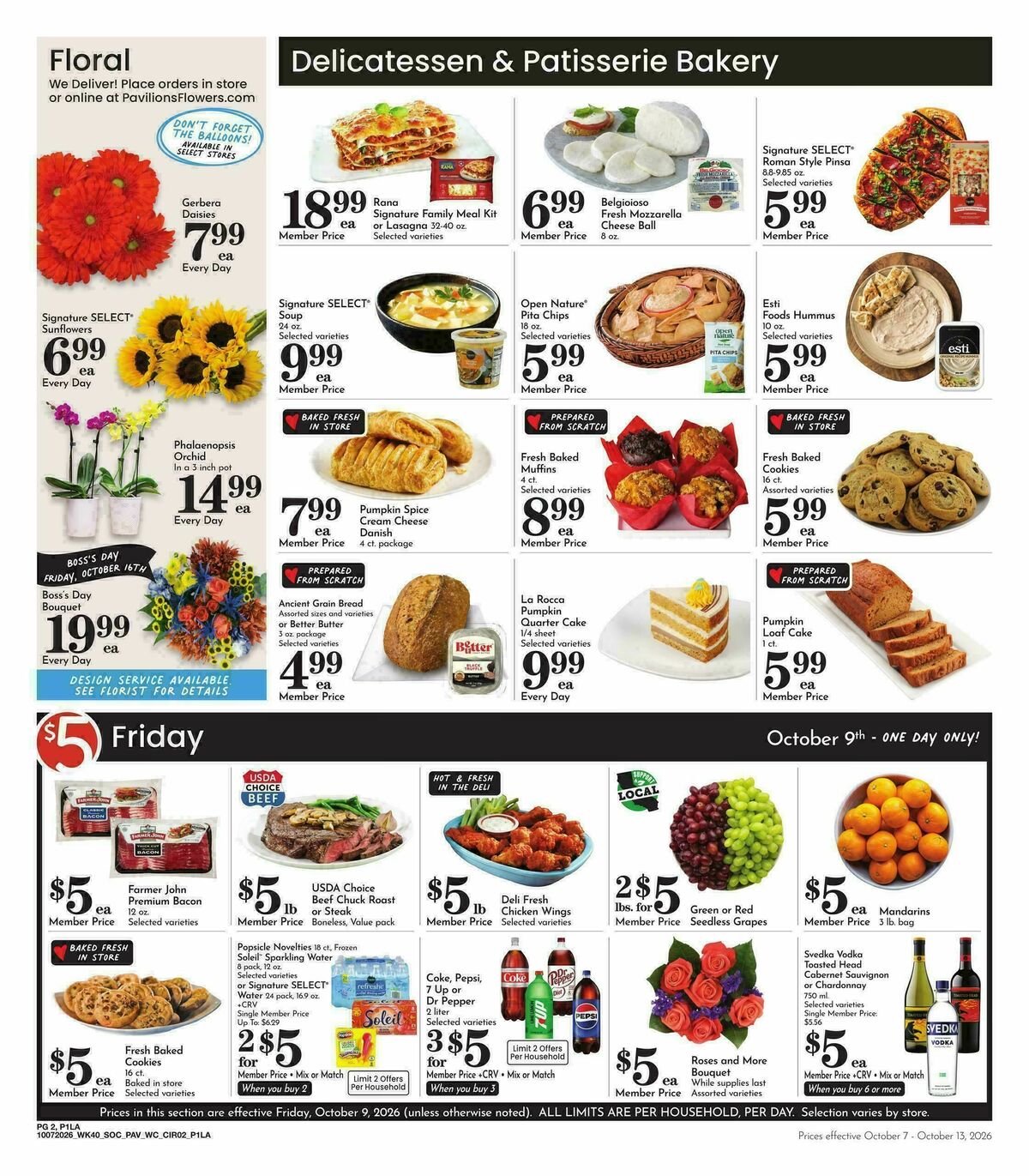 Pavilions Weekly Ad from October 7