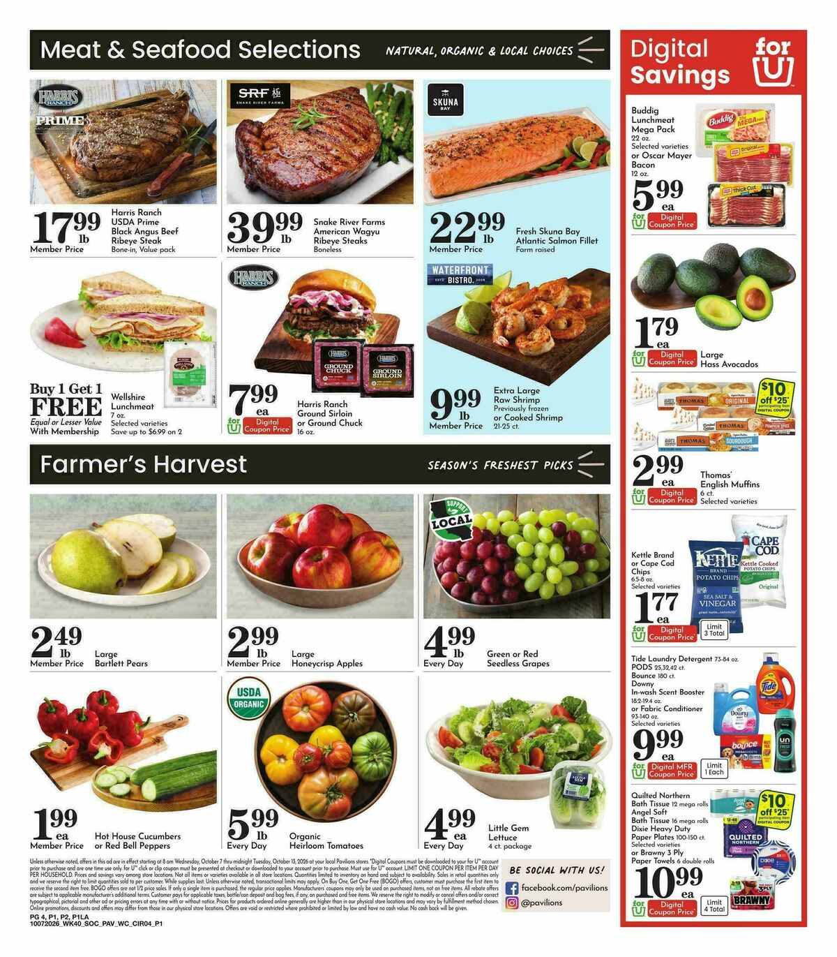 Pavilions Weekly Ad from October 7