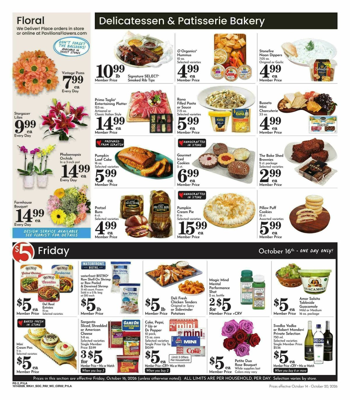 Pavilions Weekly Ad from October 14