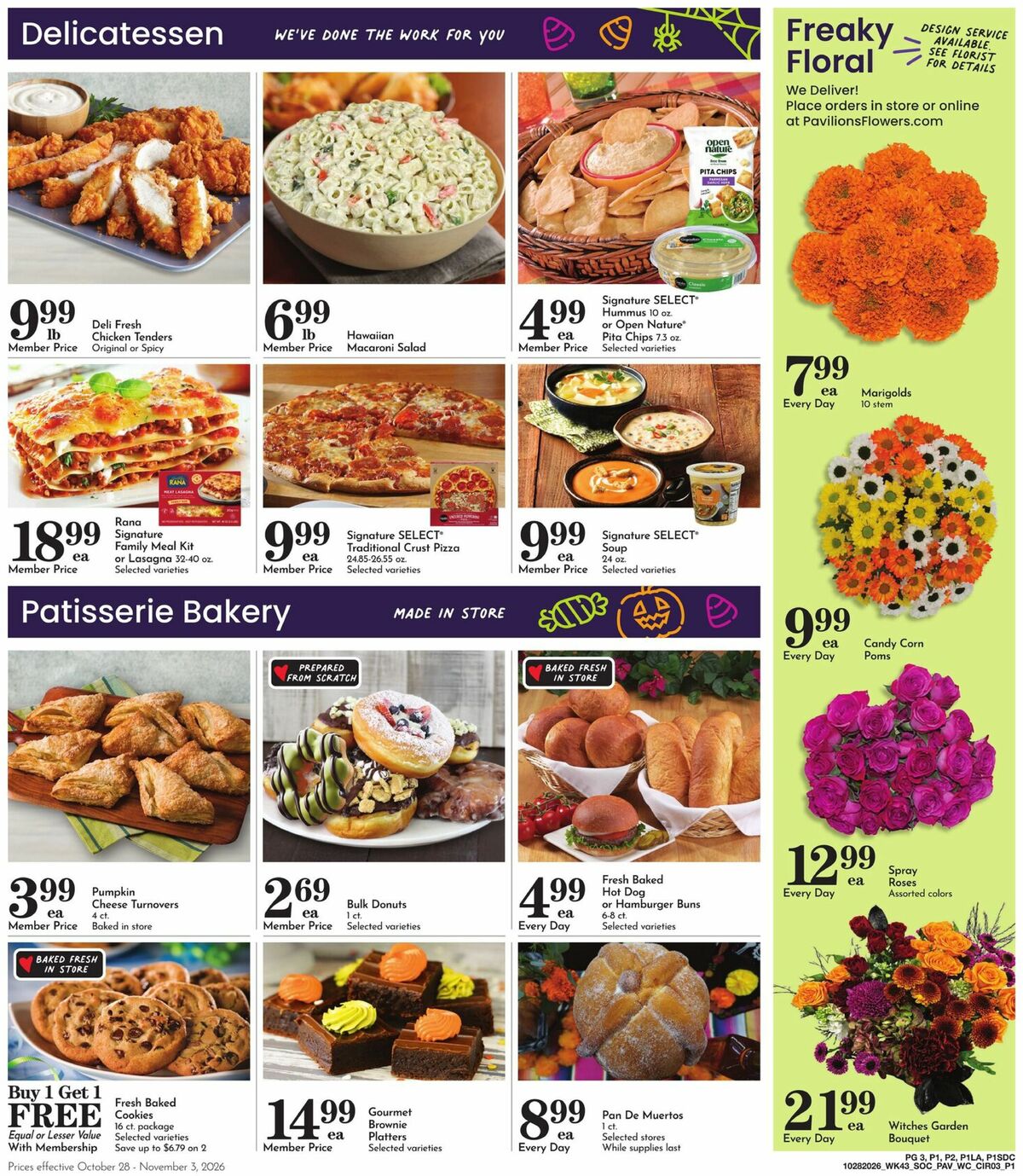 Pavilions Weekly Ad from October 28