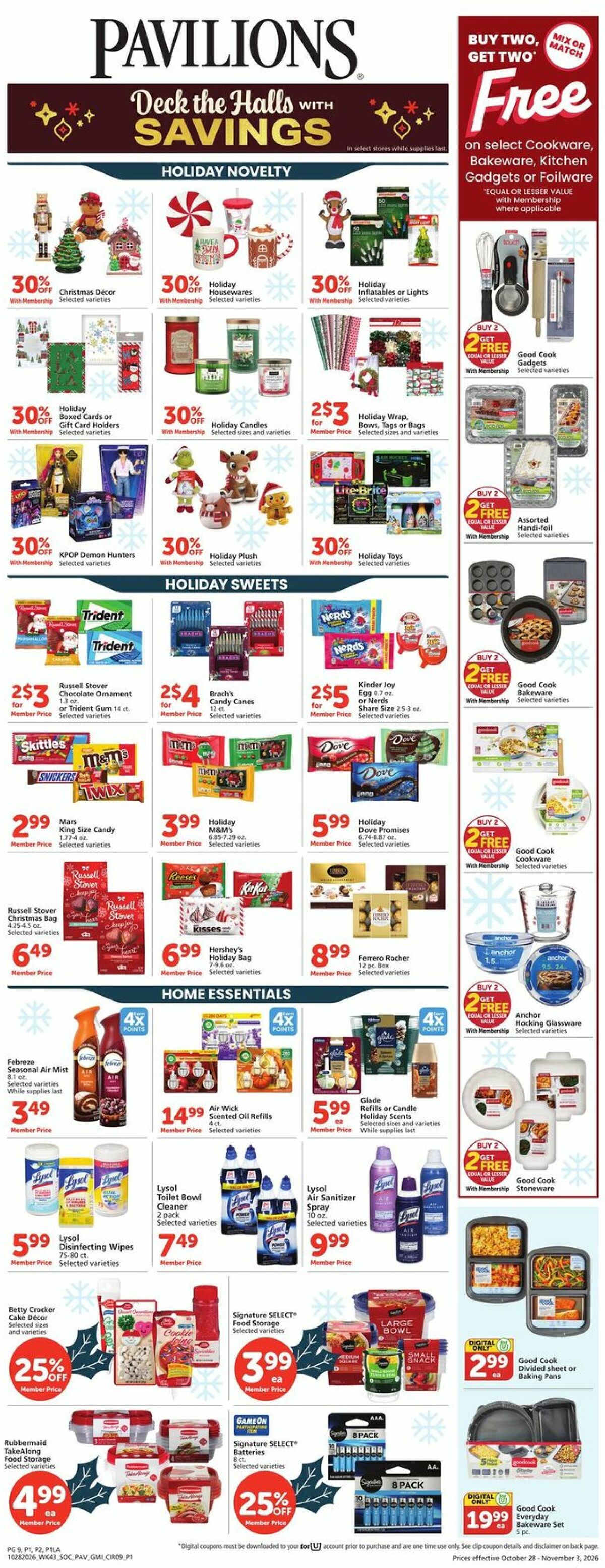 Pavilions Weekly Ad from October 28