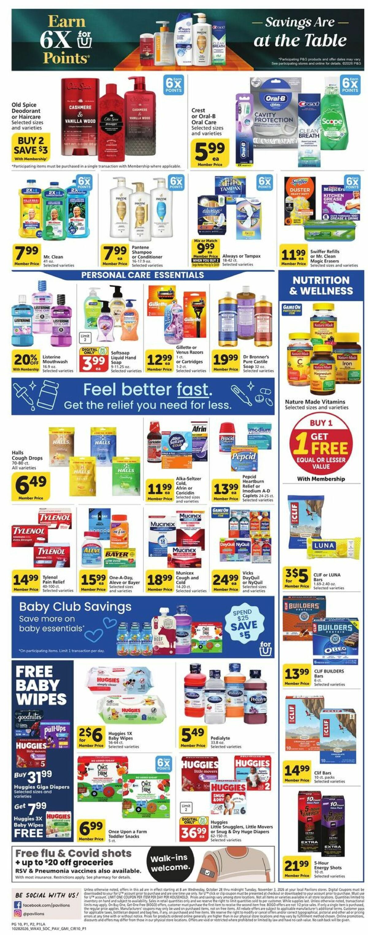 Pavilions Weekly Ad from October 28