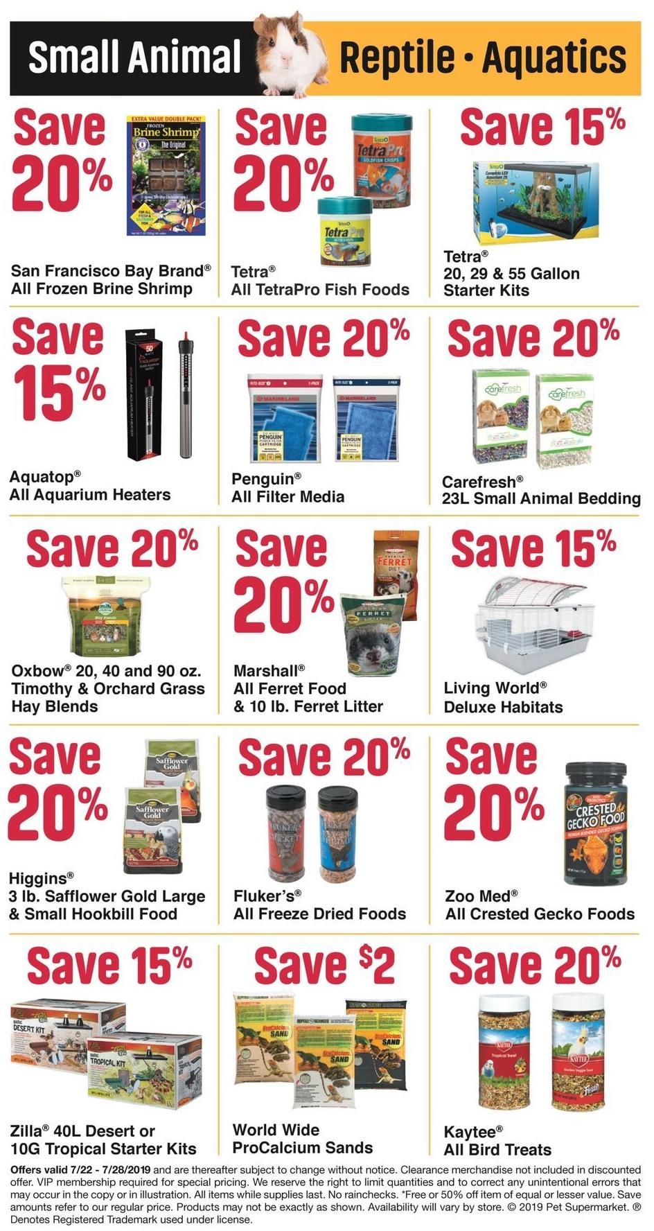 Pet Supermarket Weekly Ad from July 22