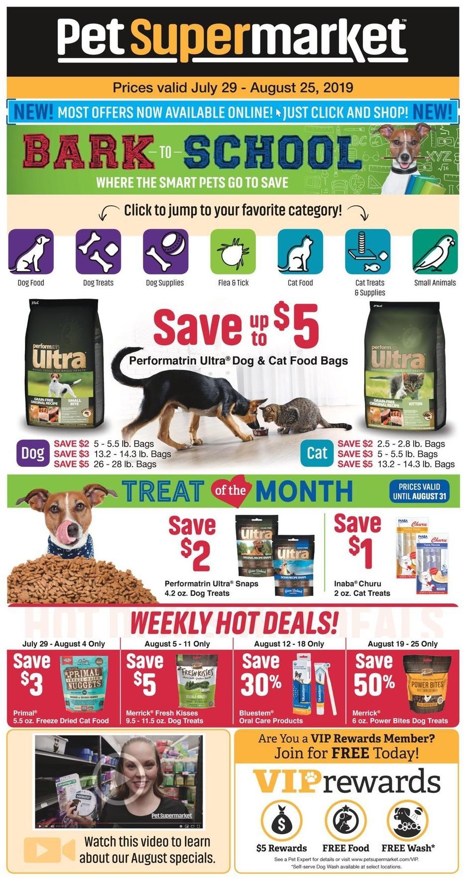 Pet Supermarket Weekly Ad from July 29