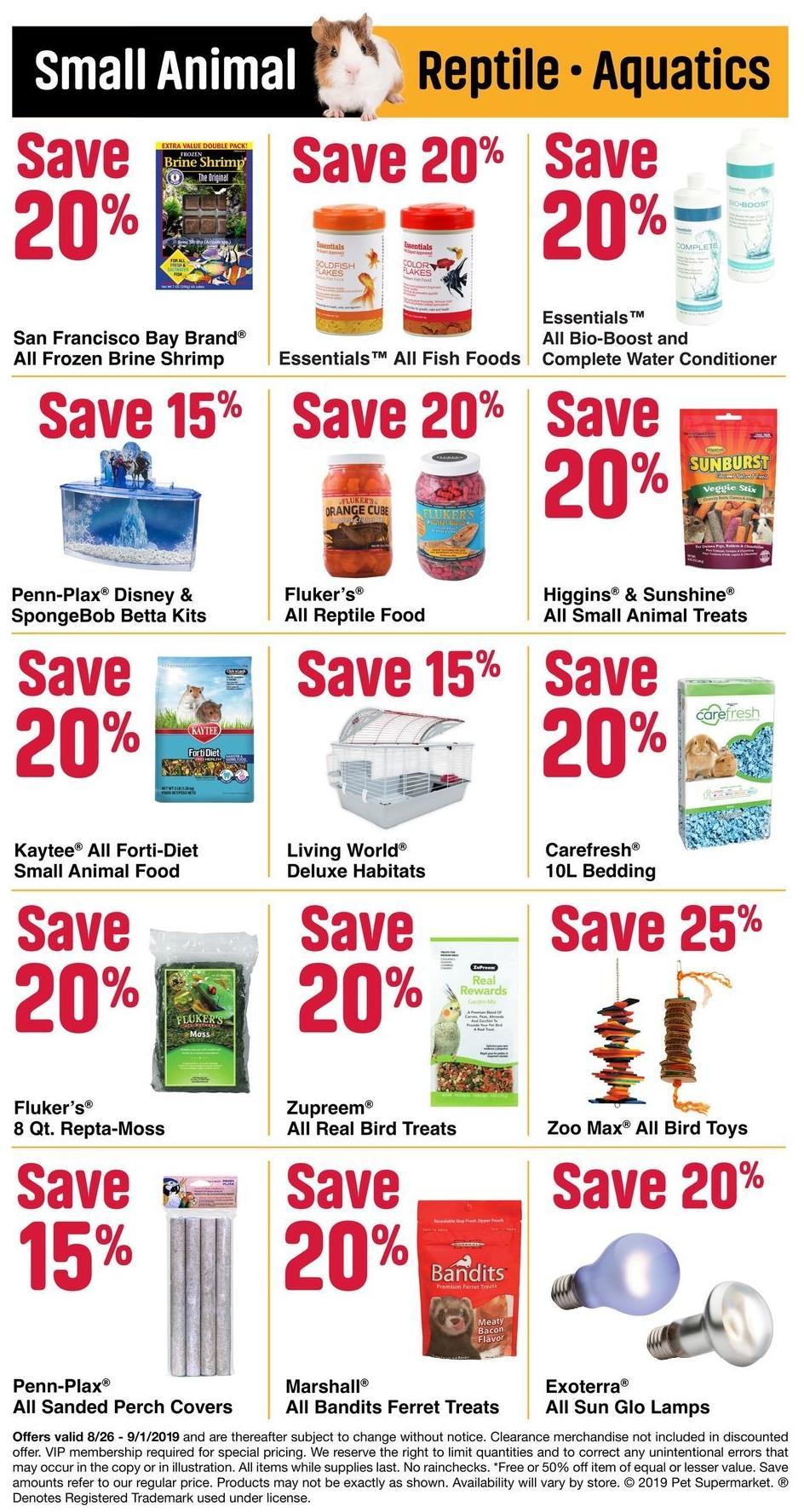 Pet Supermarket Weekly Ad from August 26