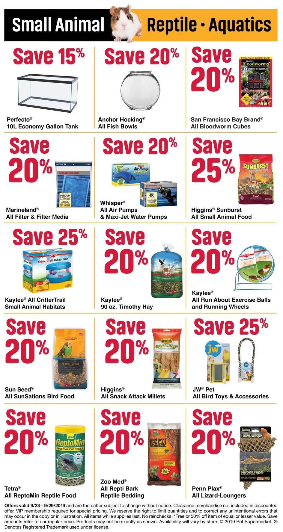 Pet Supermarket Weekly Ad from September 23