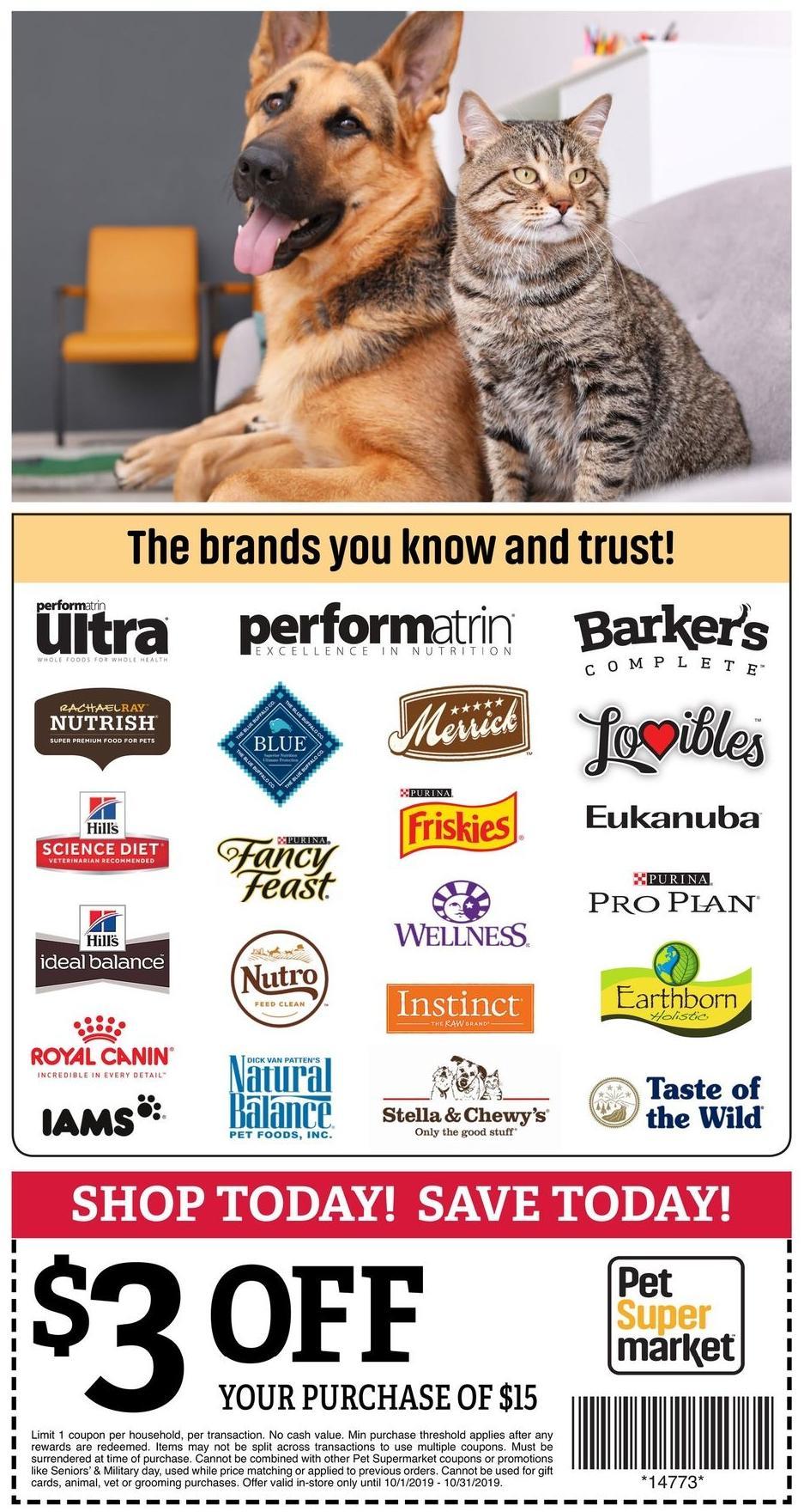 Pet Supermarket Weekly Ad from October 21