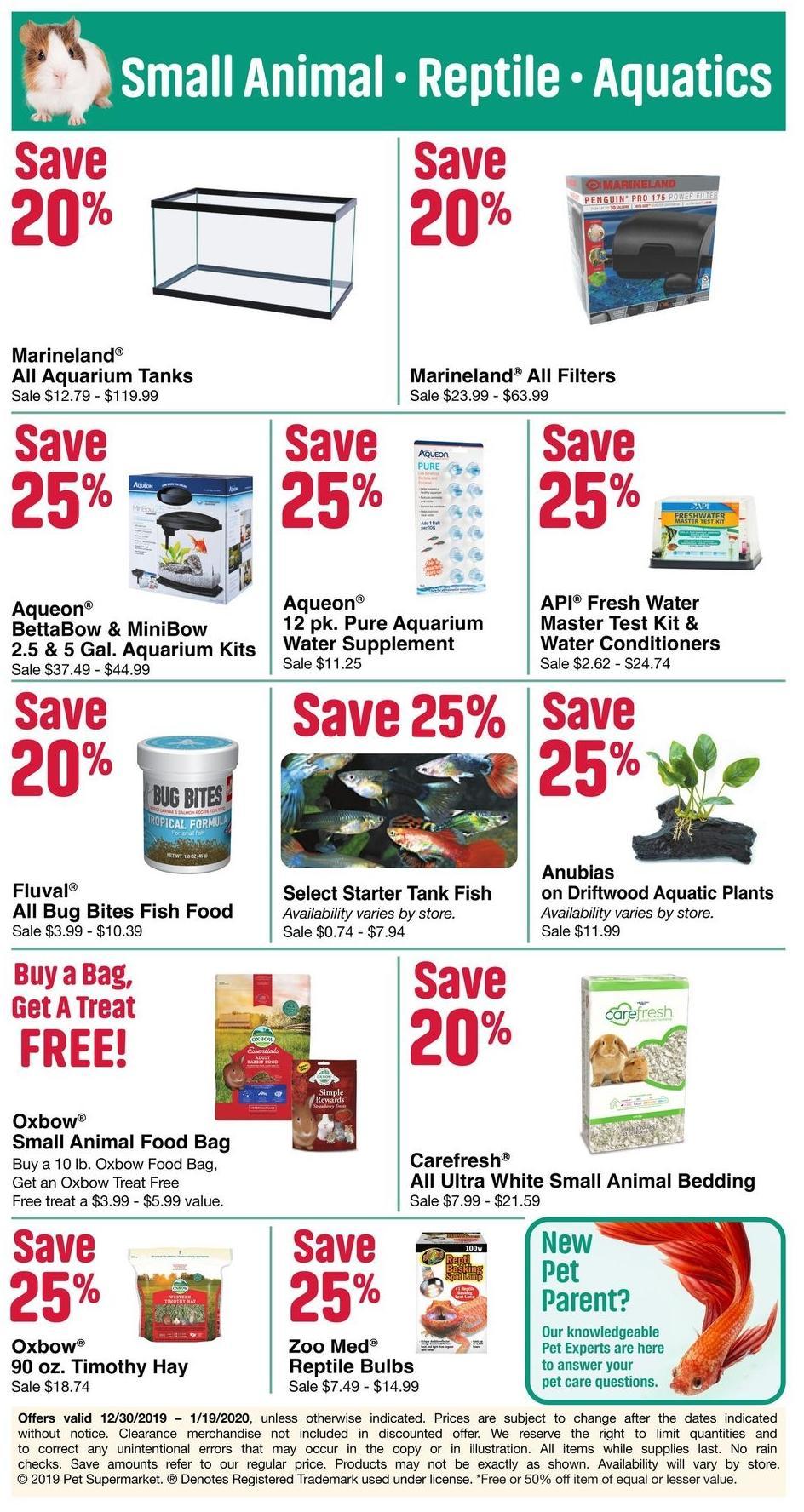 Pet Supermarket Weekly Ad from December 30