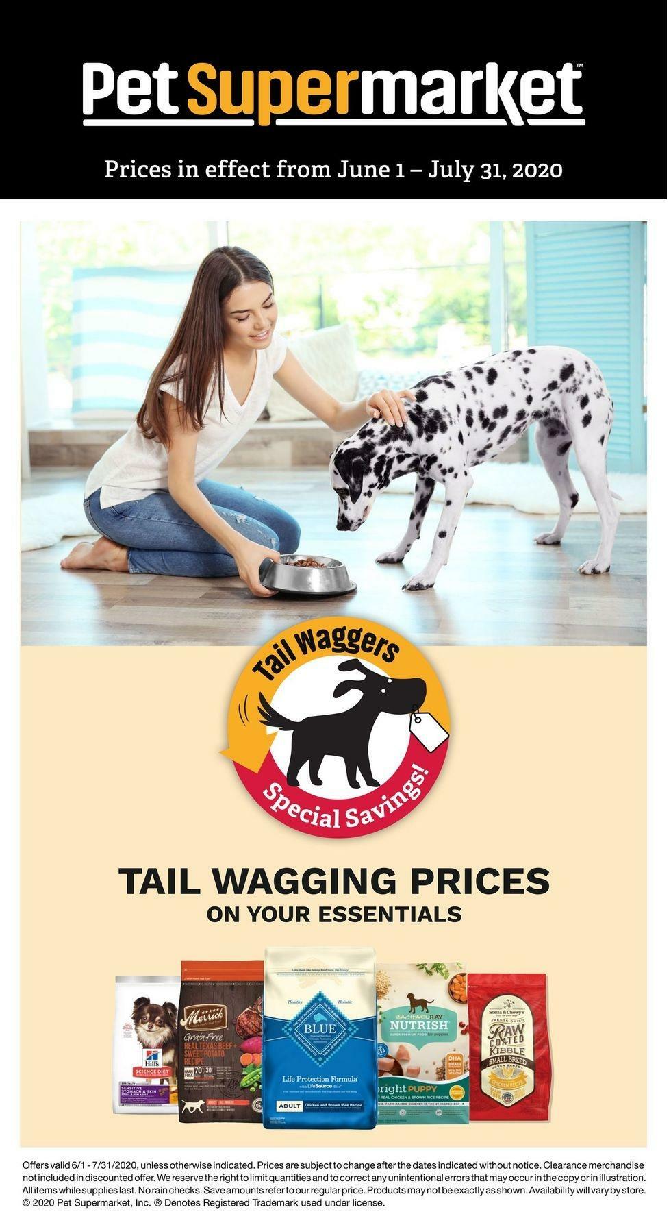 Pet Supermarket Dog Savings Weekly Ad from June 1