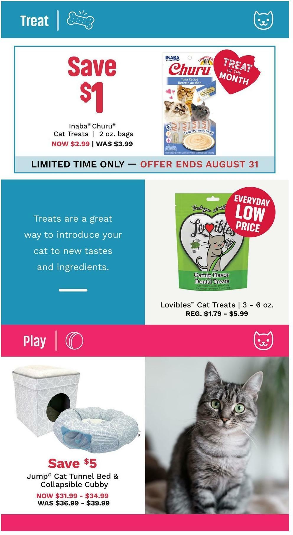 Pet Supermarket Cat and Small Pet Savings Weekly Ad from August 1