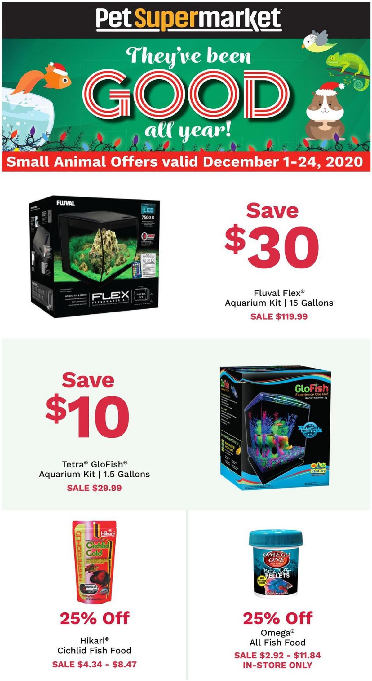 Pet Supermarket Small Animal Weekly Ad from December 1