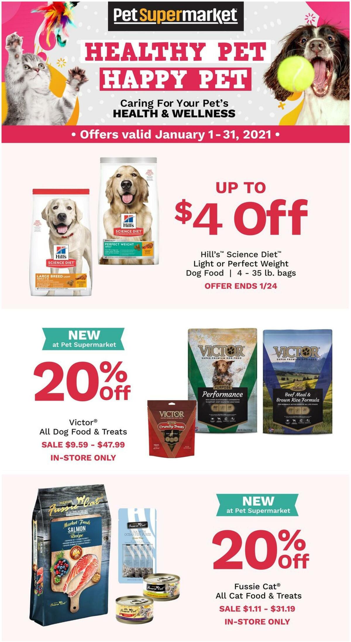 Pet Supermarket Weekly Ad from January 1