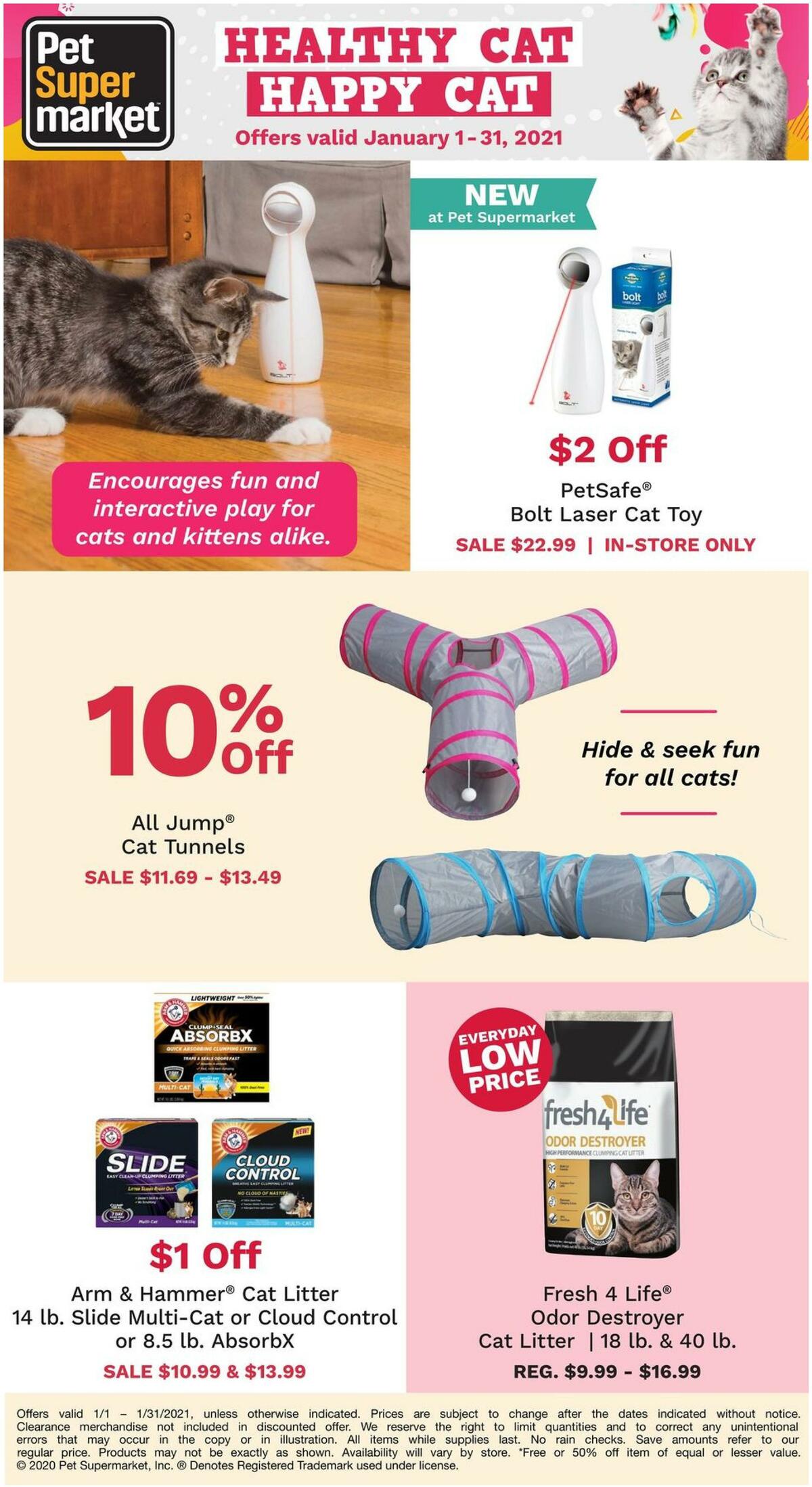 Pet Supermarket Weekly Ad from January 1