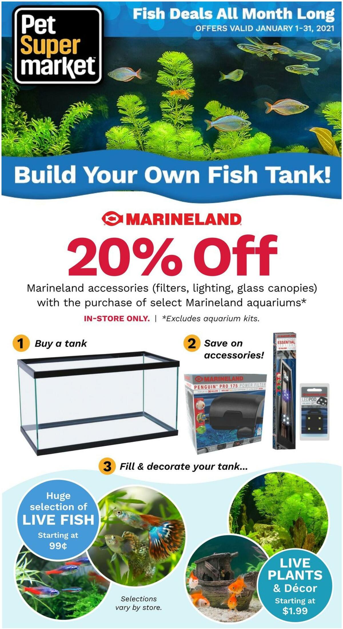 Pet Supermarket Fish Weekly Ad from January 1