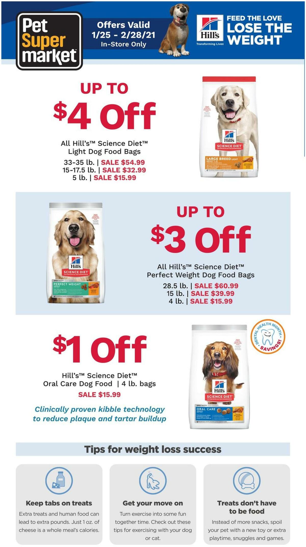 Pet Supermarket Hill's Perfect Weight Weekly Ad from January 25
