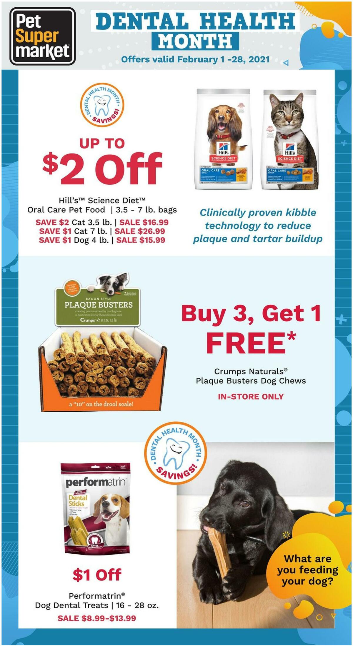 Pet Supermarket Dental Month Weekly Ad from February 1
