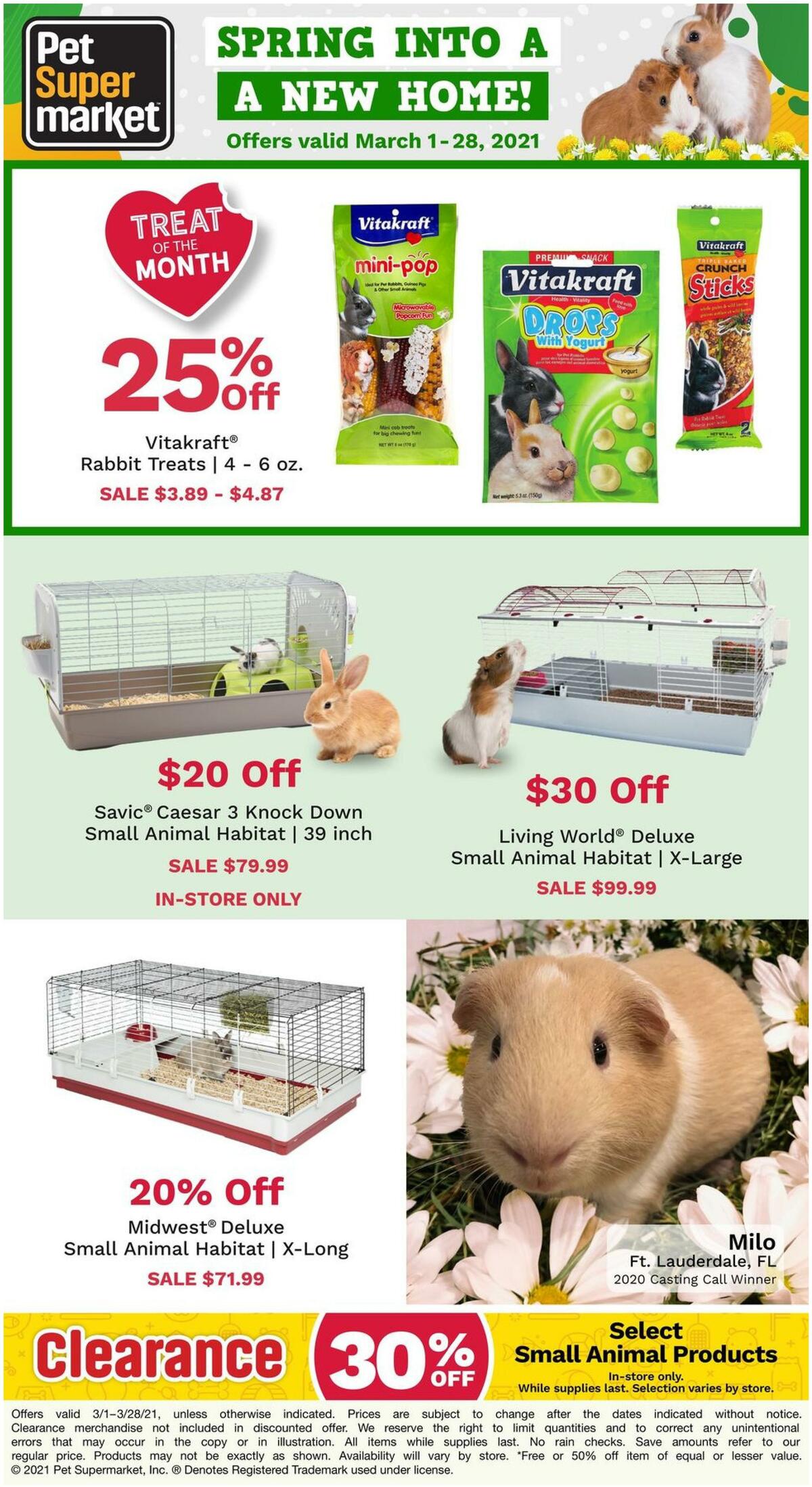 Pet Supermarket Up to $40 Off Animal Habitats Weekly Ad from March 1