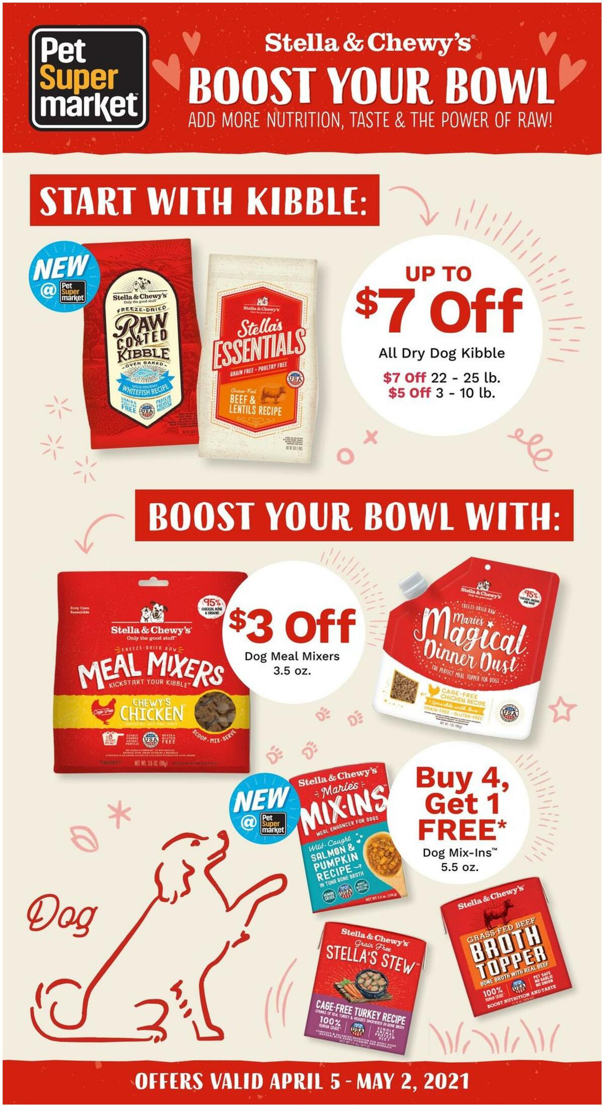Pet Supermarket Bowl with Stella & Chewy Weekly Ad from April 5