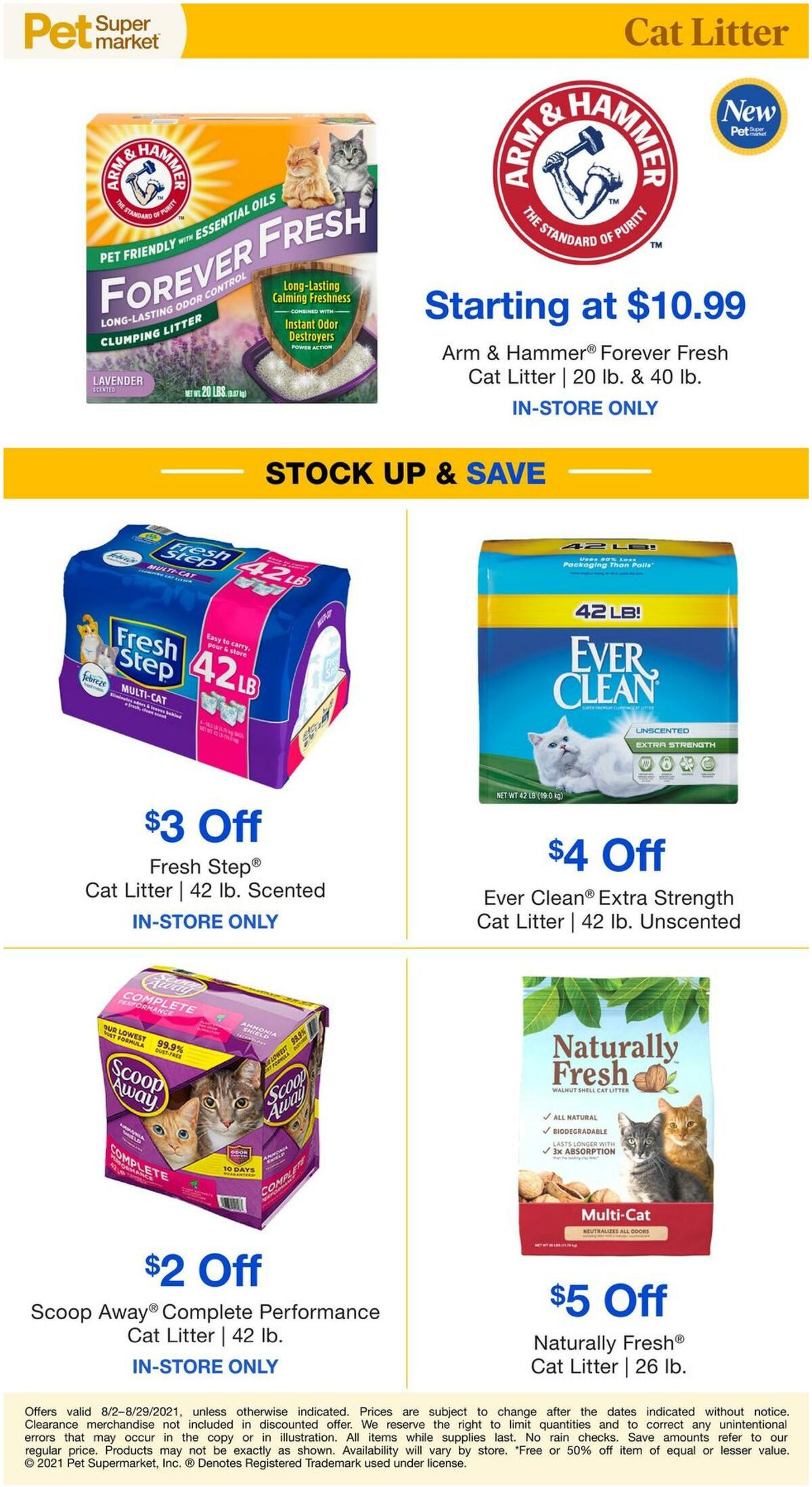 Pet Supermarket Weekly Ad from August 2