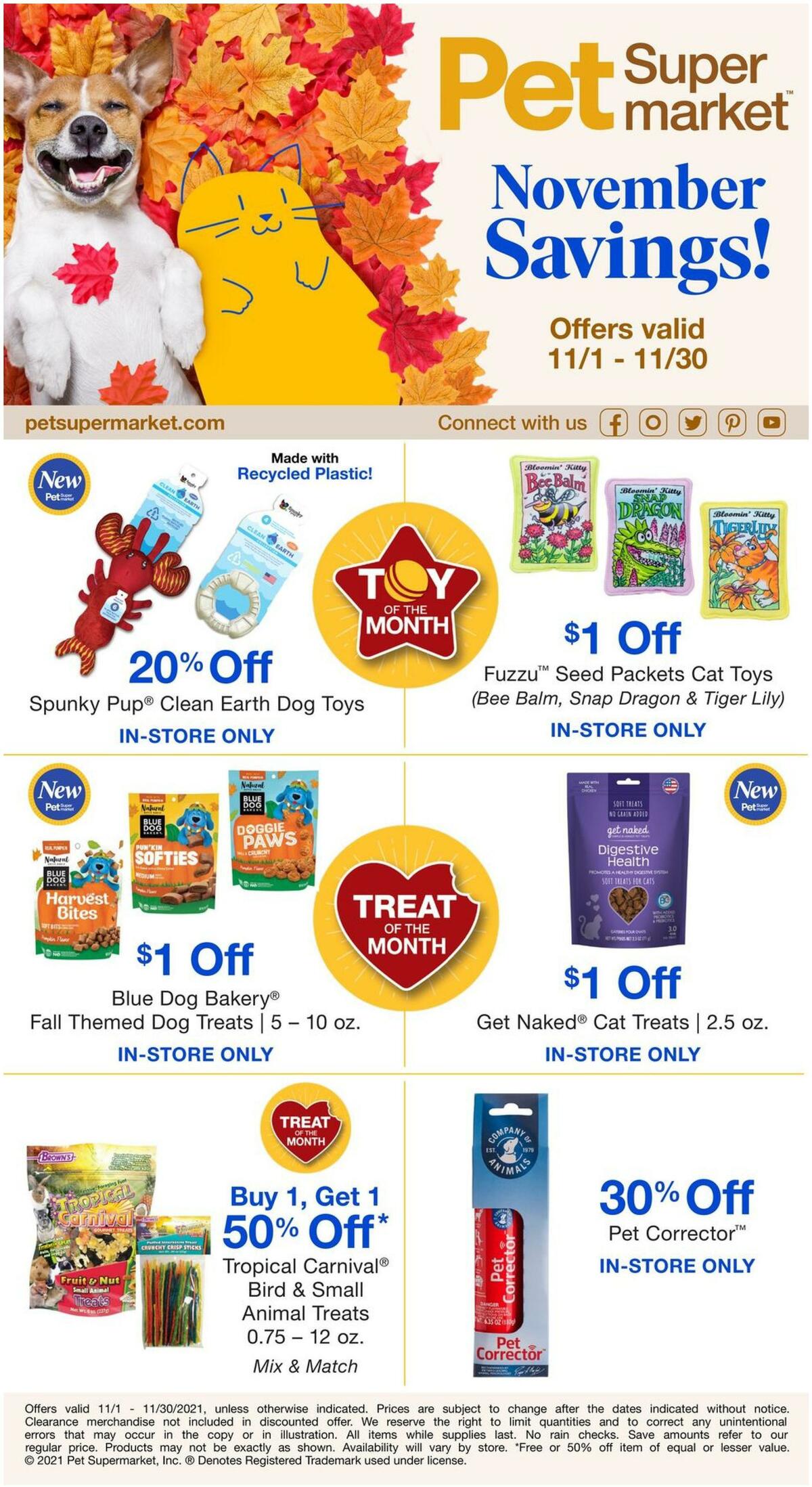 Pet Supermarket Weekly Ad from November 1