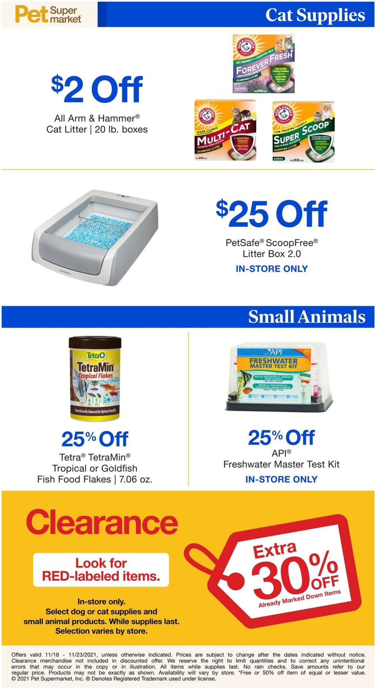 Pet Supermarket Weekly Ad from November 18