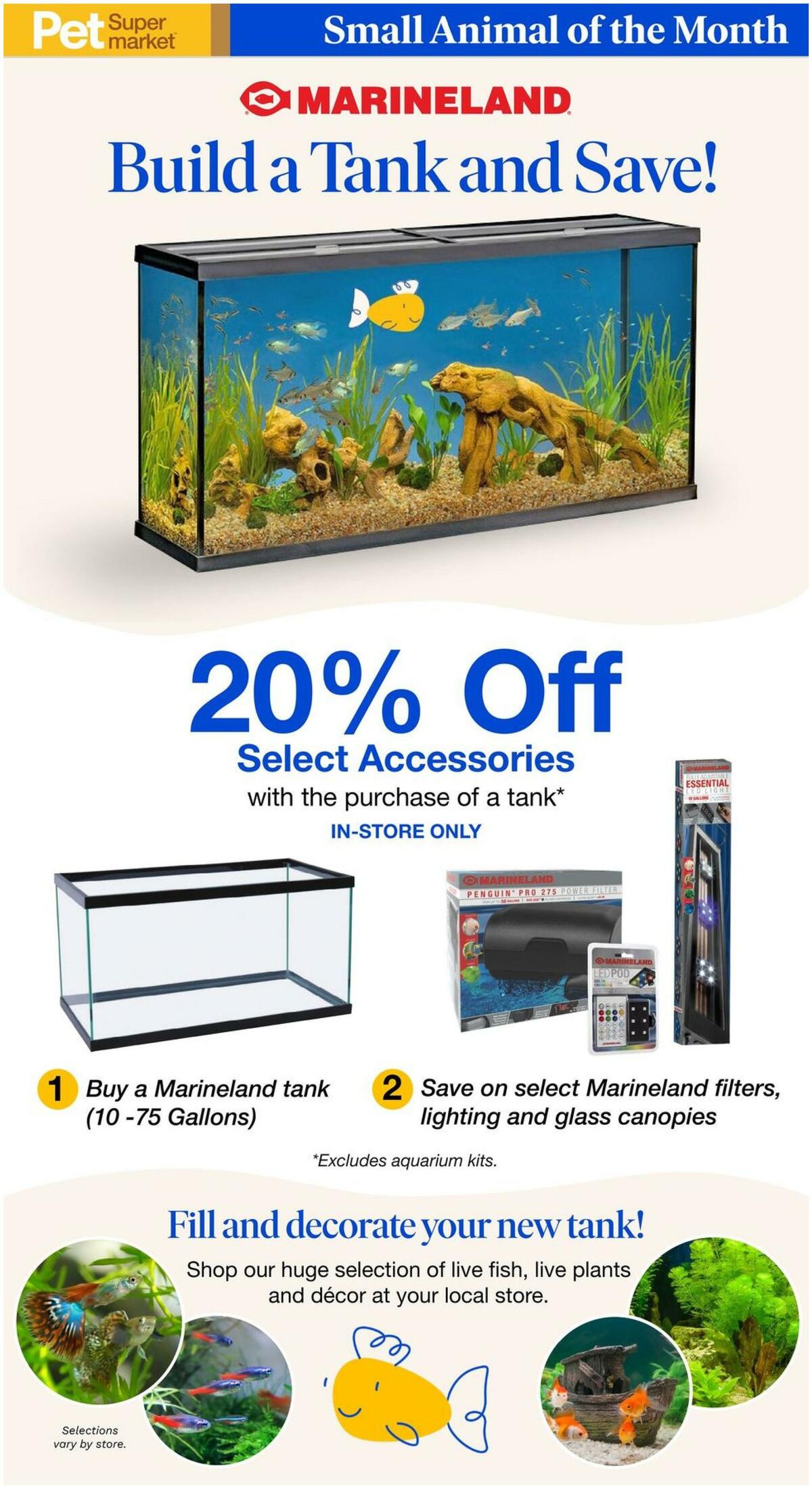Pet Supermarket Small Animal of the Month - Fish Weekly Ad from January 3