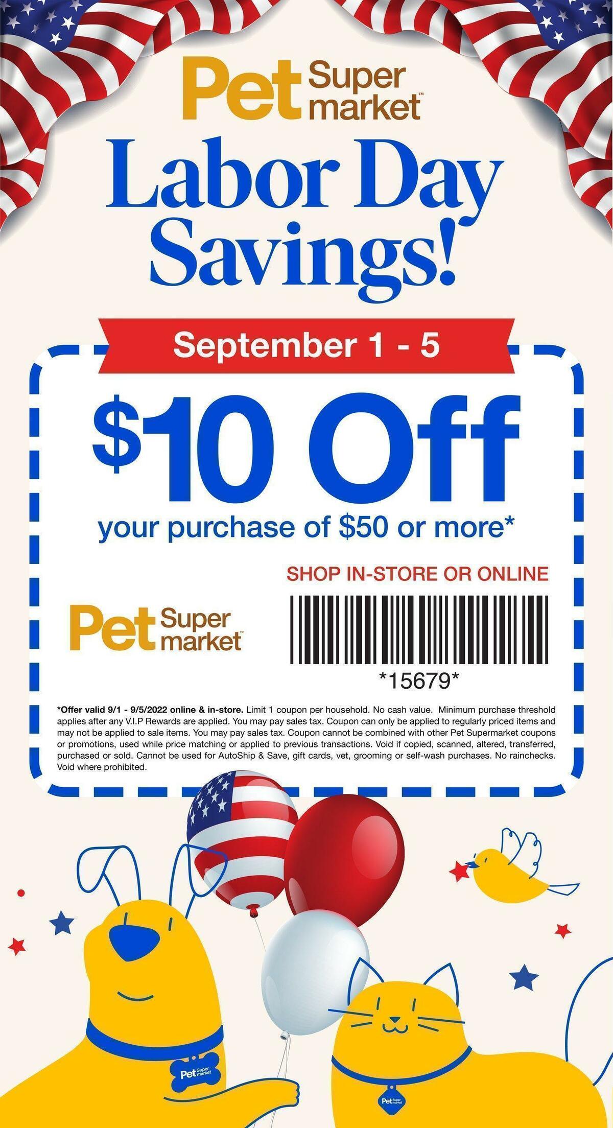 Pet Supermarket Weekly Ad from September 1