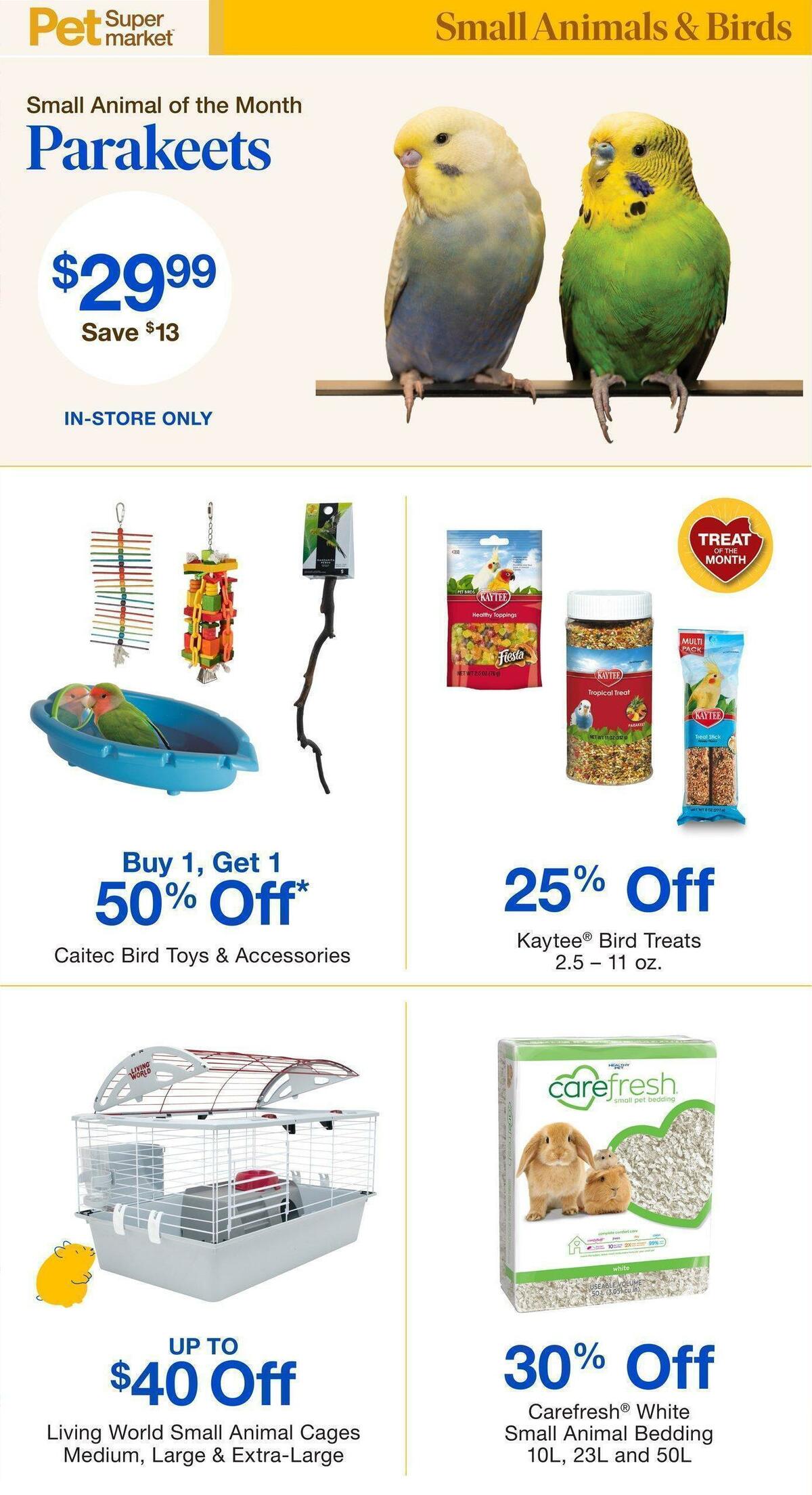 Pet Supermarket Small Animal Specials Weekly Ad from September 1