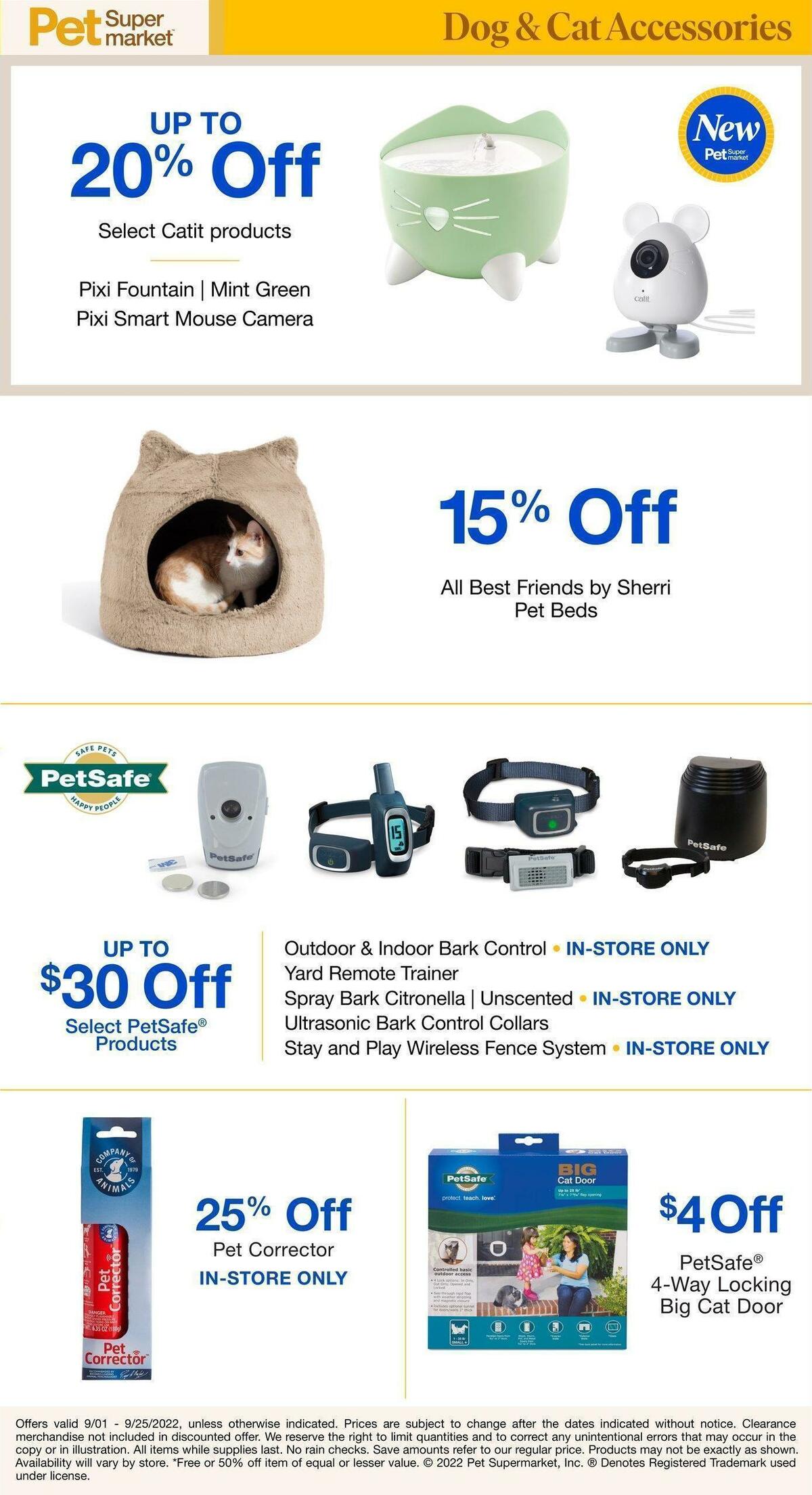 Pet Supermarket Small Animal Specials Weekly Ad from September 1