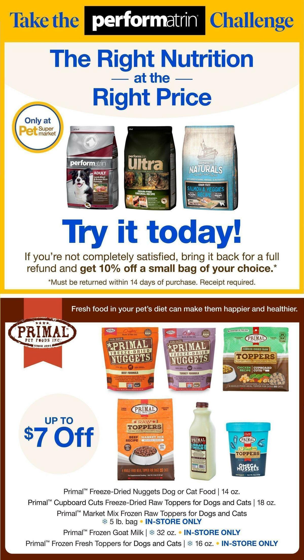 Pet Supermarket Small Animal Specials Weekly Ad from September 1