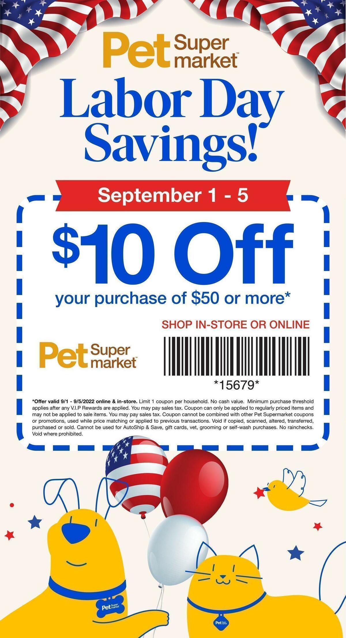 Pet Supermarket Small Animal Specials Weekly Ad from September 1