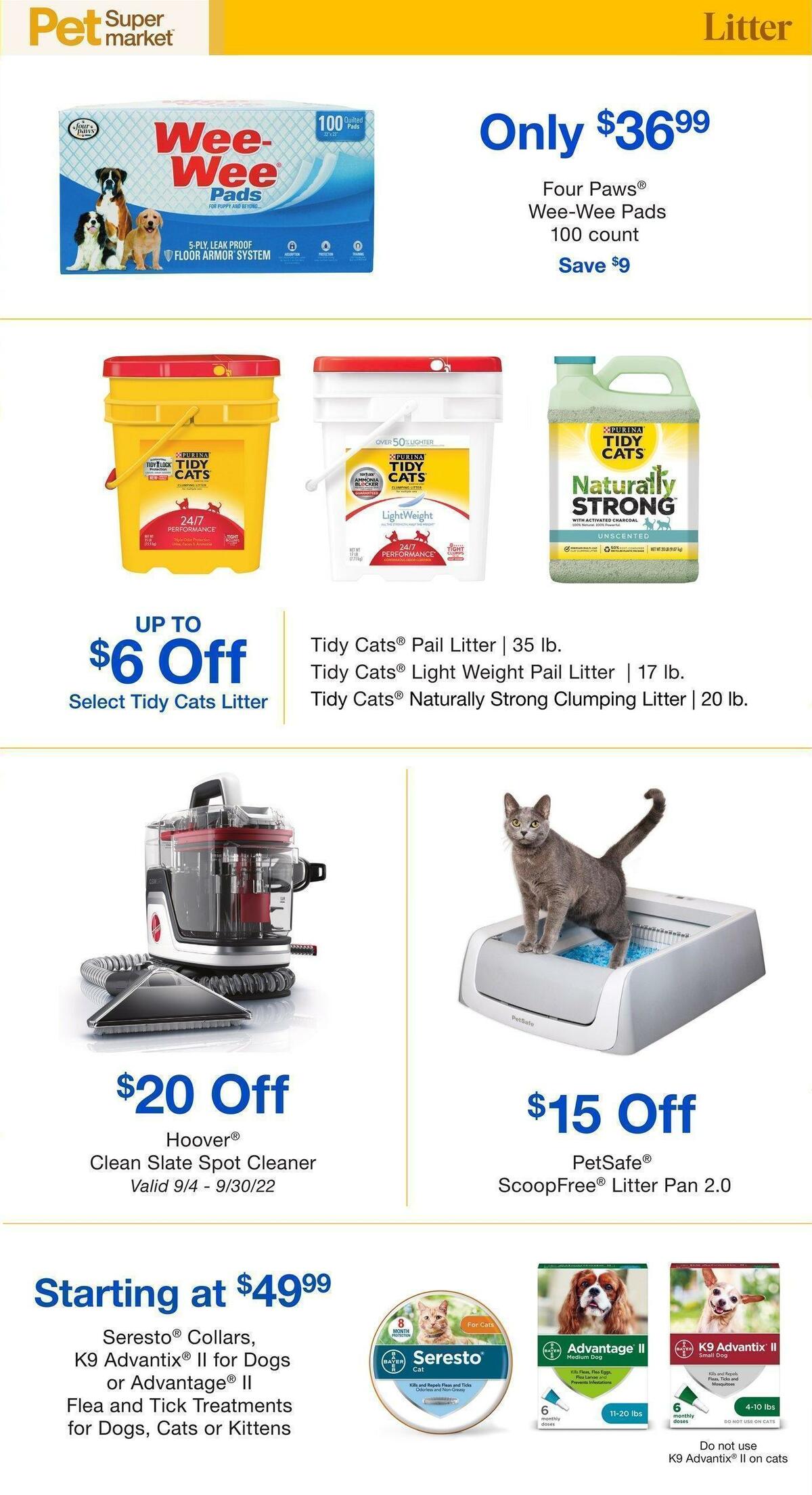 Pet Supermarket Small Animal Specials Weekly Ad from September 1