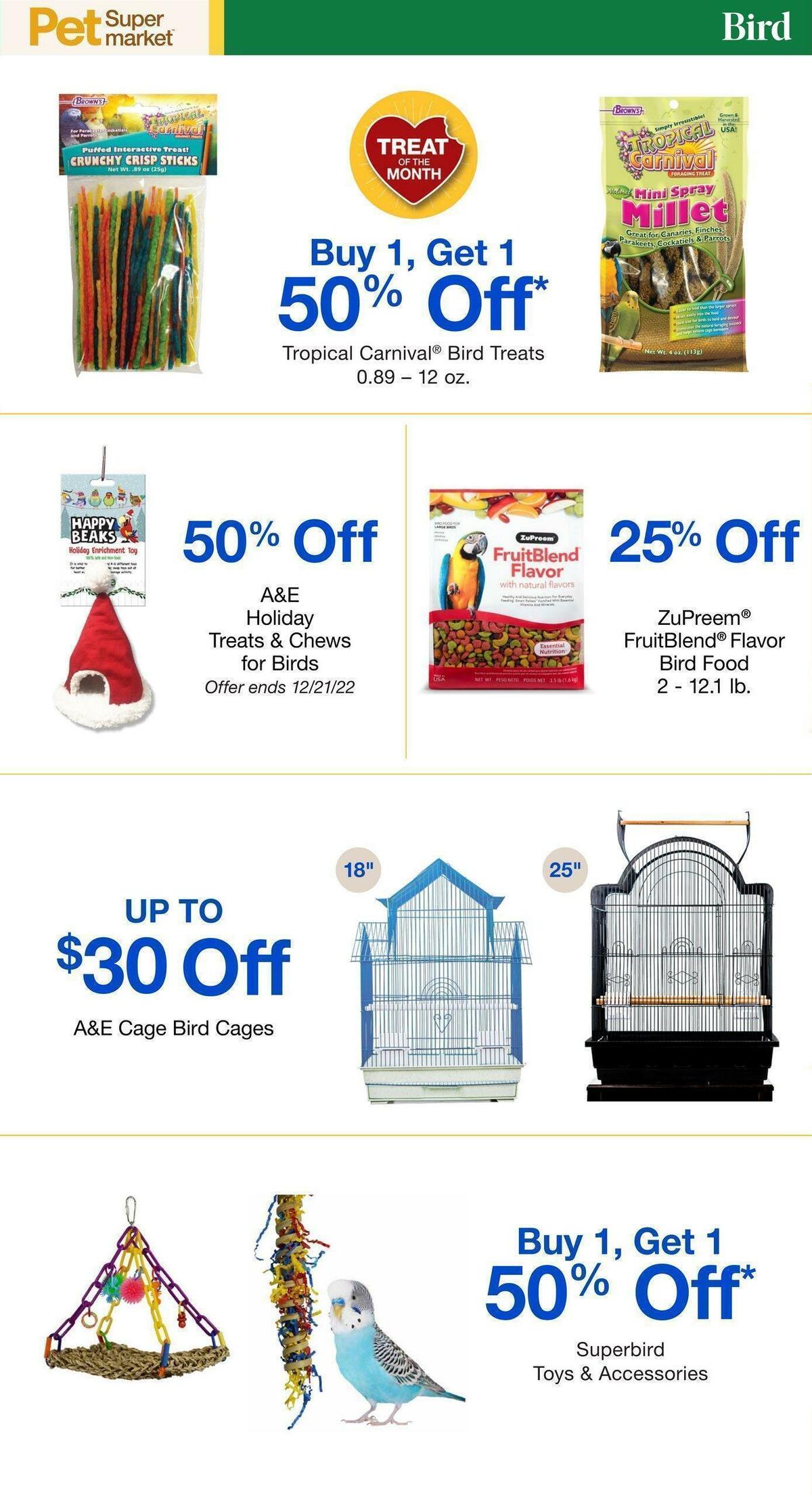 Pet Supermarket Small Animal Weekly Ad from December 1