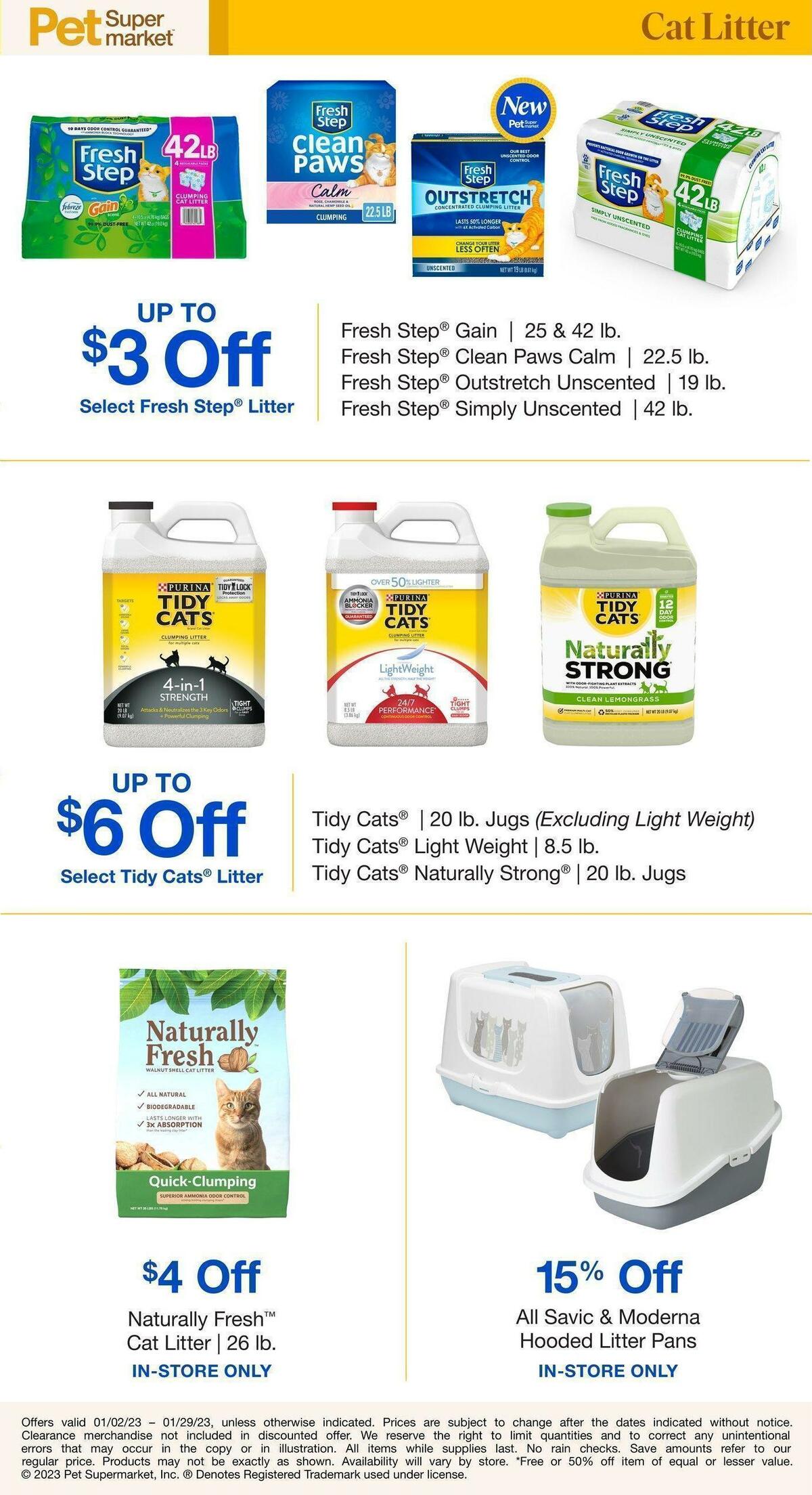 Pet Supermarket Weekly Ad from January 2