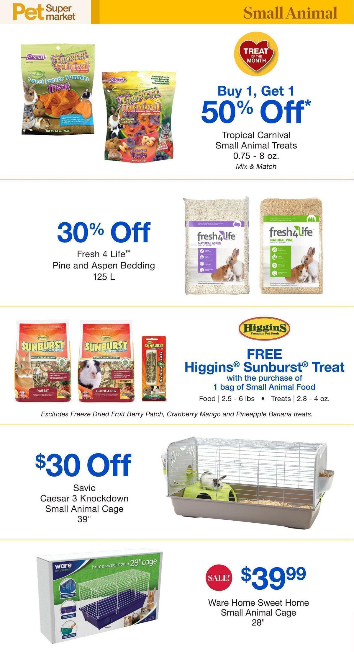 Pet Supermarket Small Animal Weekly Ad from February 2