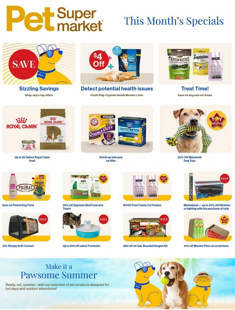 Pet Supermarket Weekly Ad from July 1