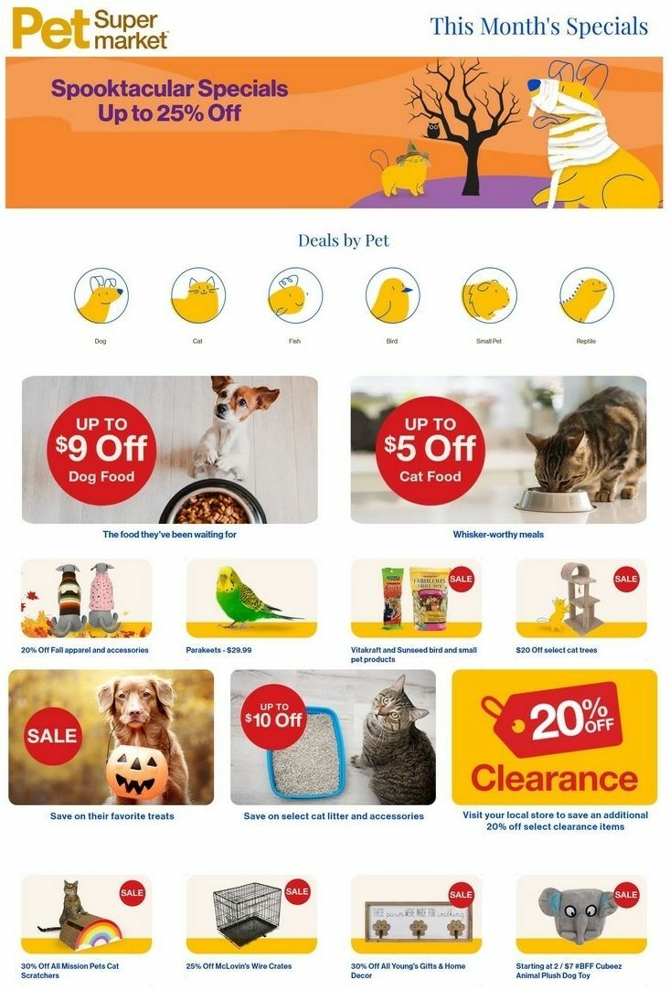Pet Supermarket Weekly Ad from October 1