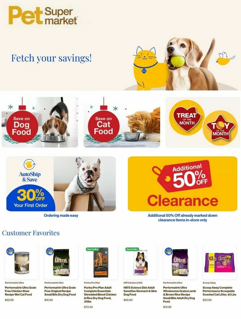 Pet Supermarket Weekly Ad from December 2