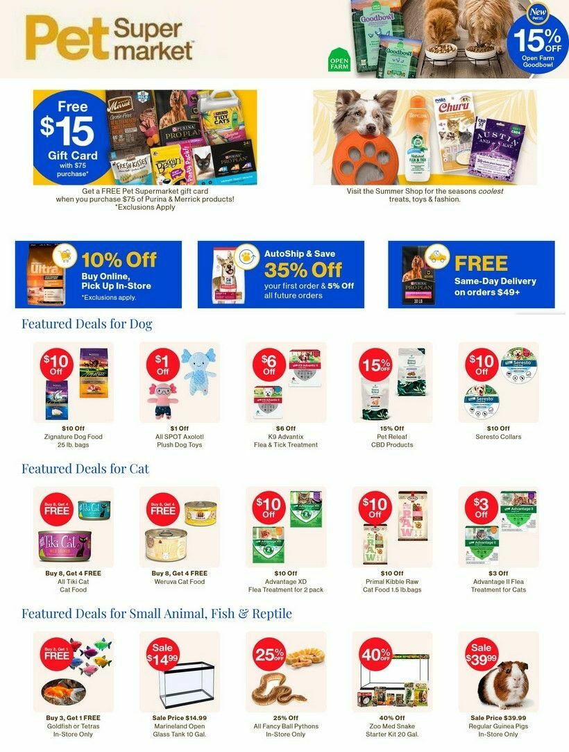 Pet Supermarket Weekly Ad from June 3