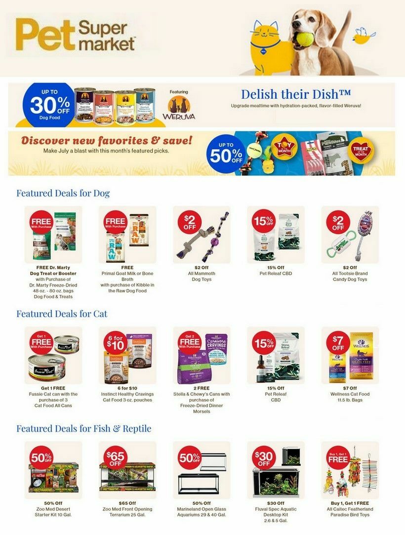 Pet Supermarket Weekly Ad from July 3