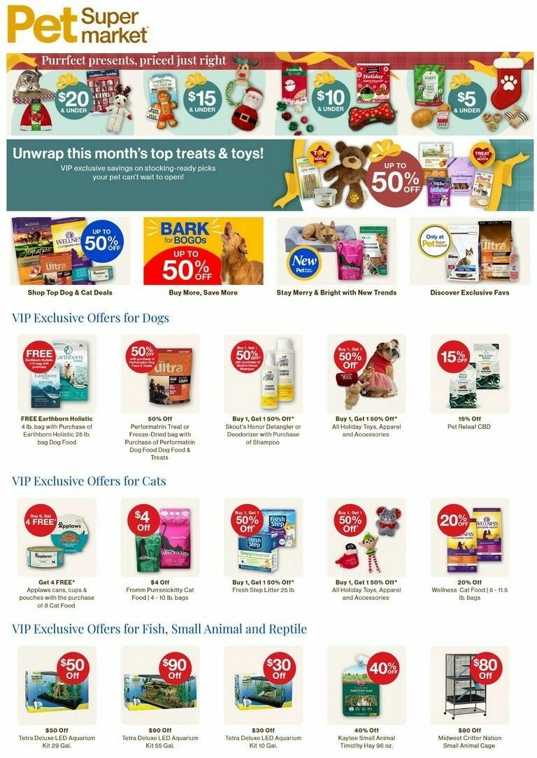 Pet Supermarket Weekly Ad from December 4