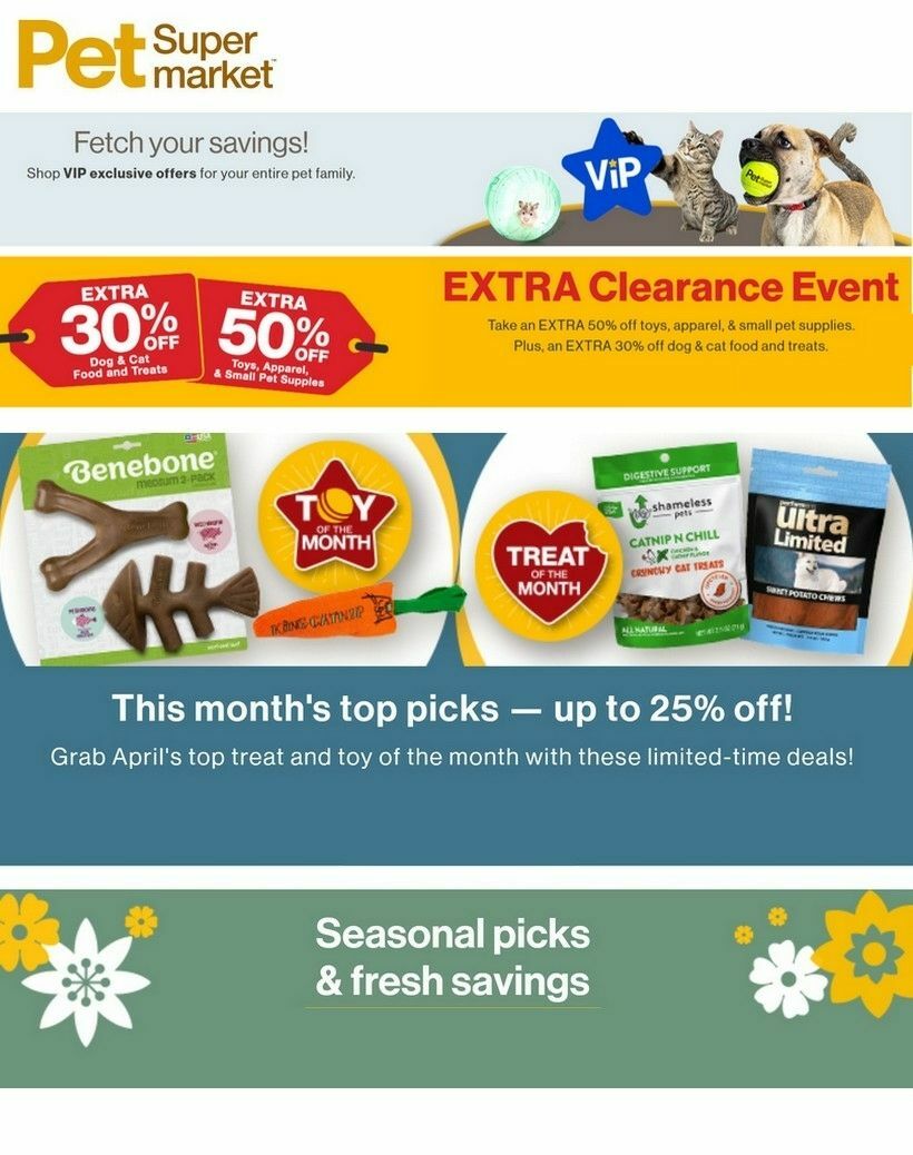 Pet Supermarket Weekly Ad from April 3
