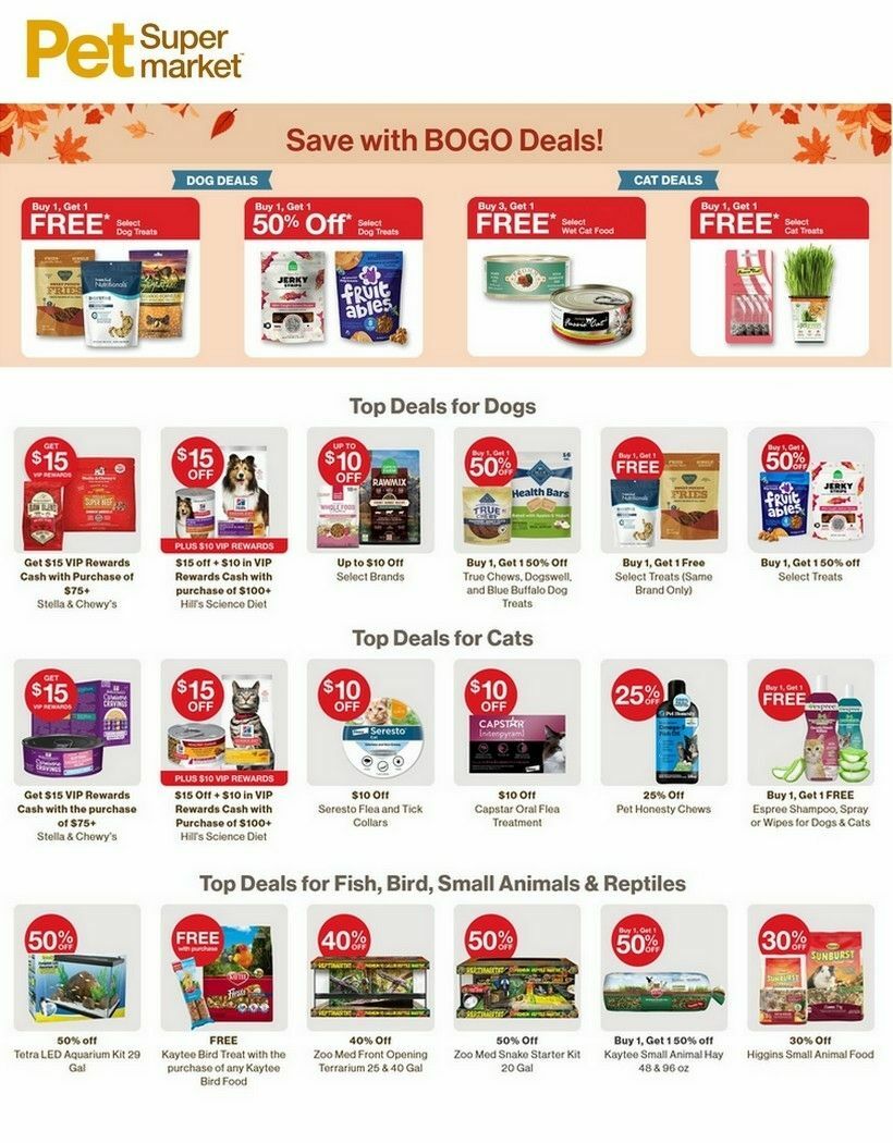 Pet Supermarket Weekly Ad from October 2